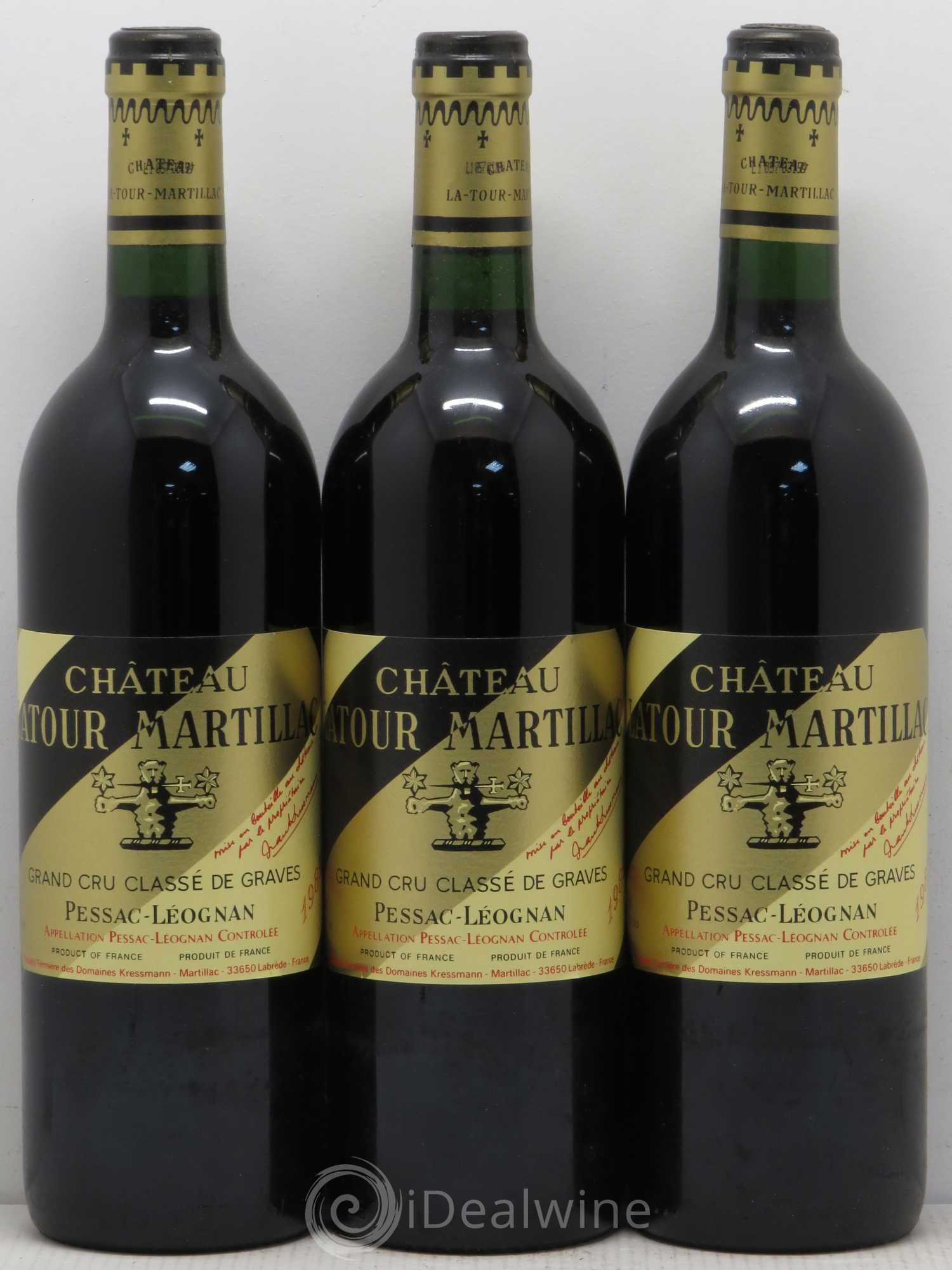 Château Latour-Martillac Cru Classé de Graves 1989 - Lot de 12 bouteilles - 4