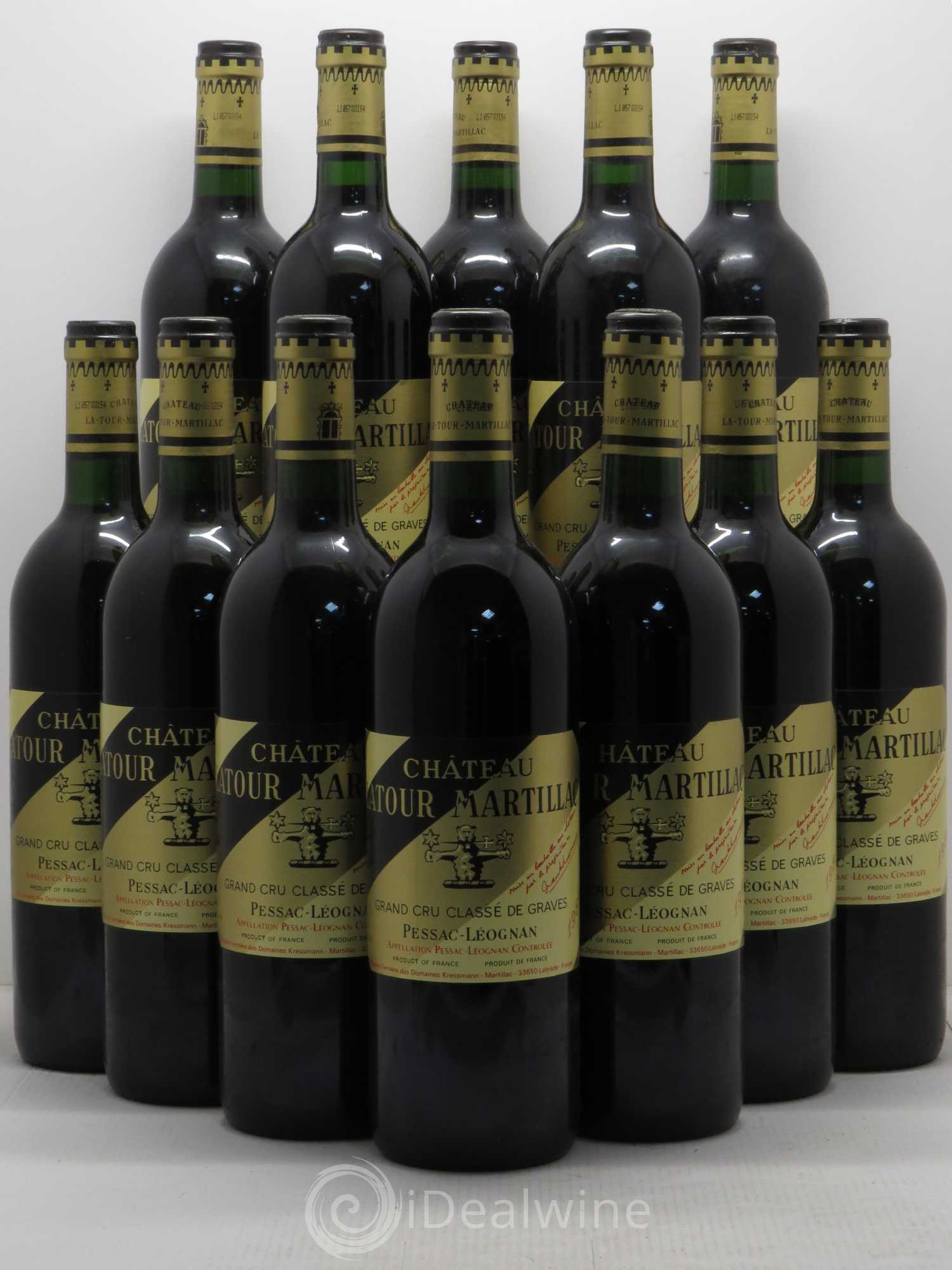 Château Latour-Martillac Cru Classé de Graves 1989 - Lot de 12 bouteilles - 0