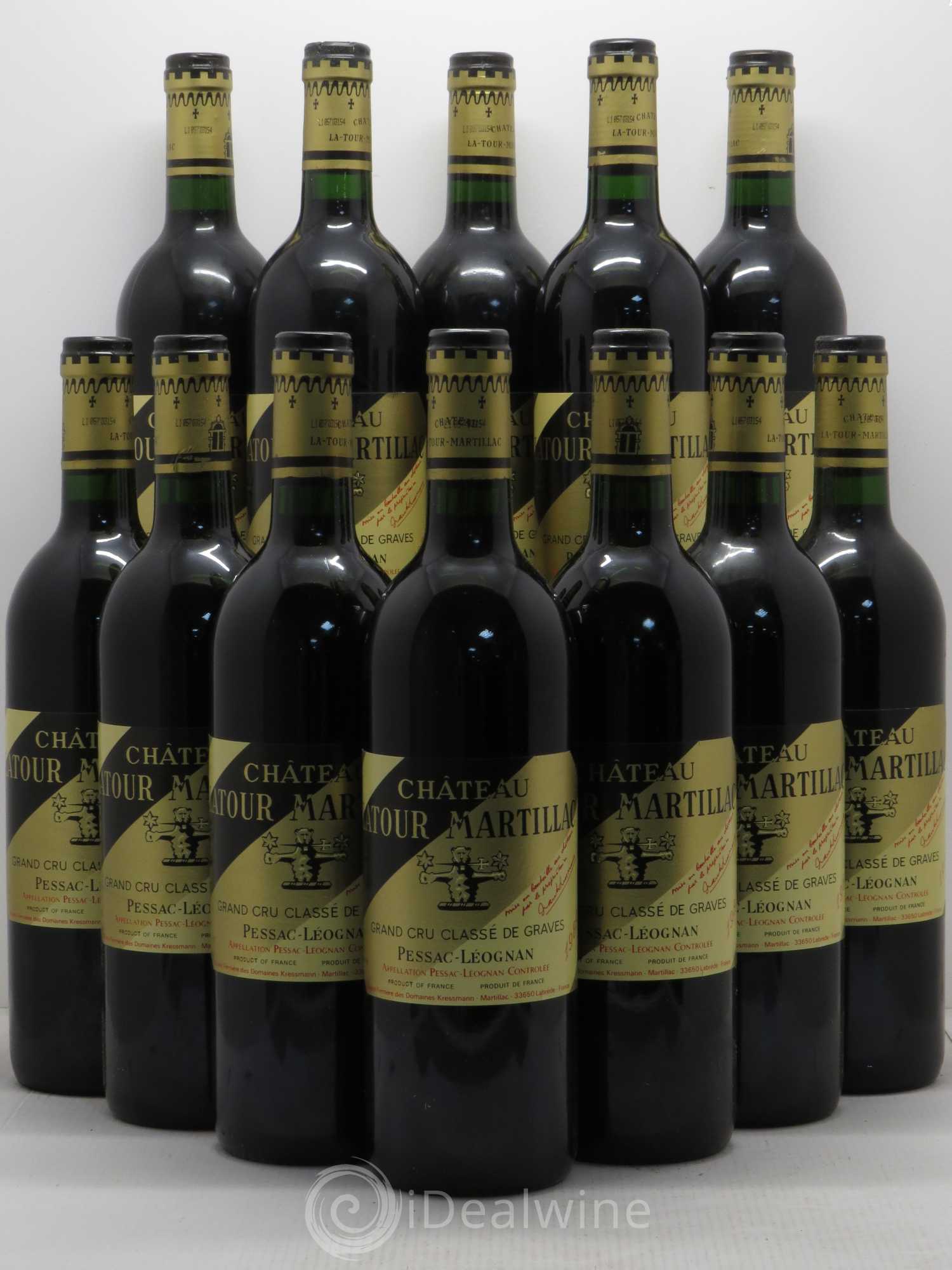 Château Latour-Martillac Cru Classé de Graves 1989 - Lot de 12 bouteilles - 0