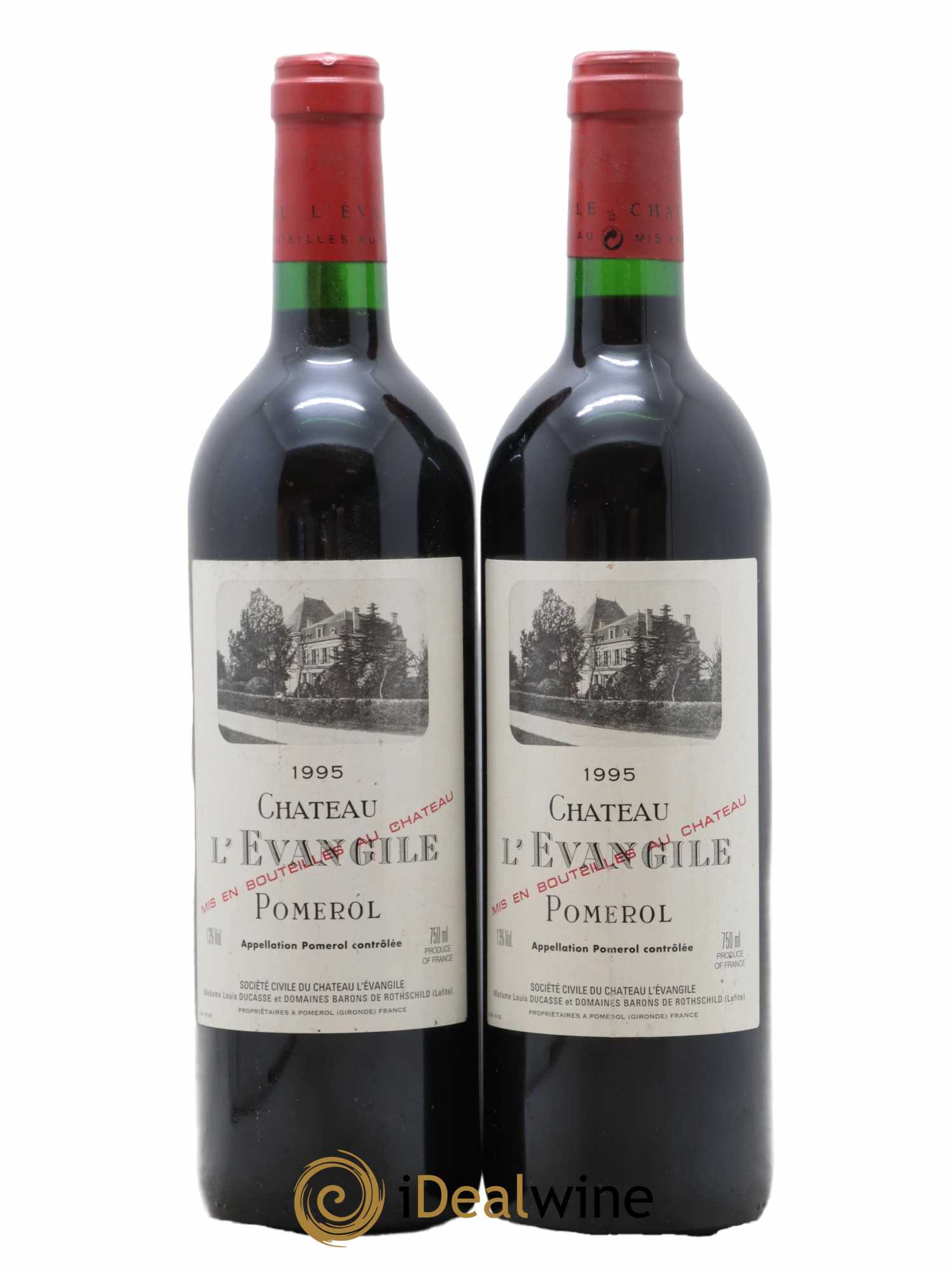 Château l' Évangile 1995 - Lot de 2 bouteilles - 0