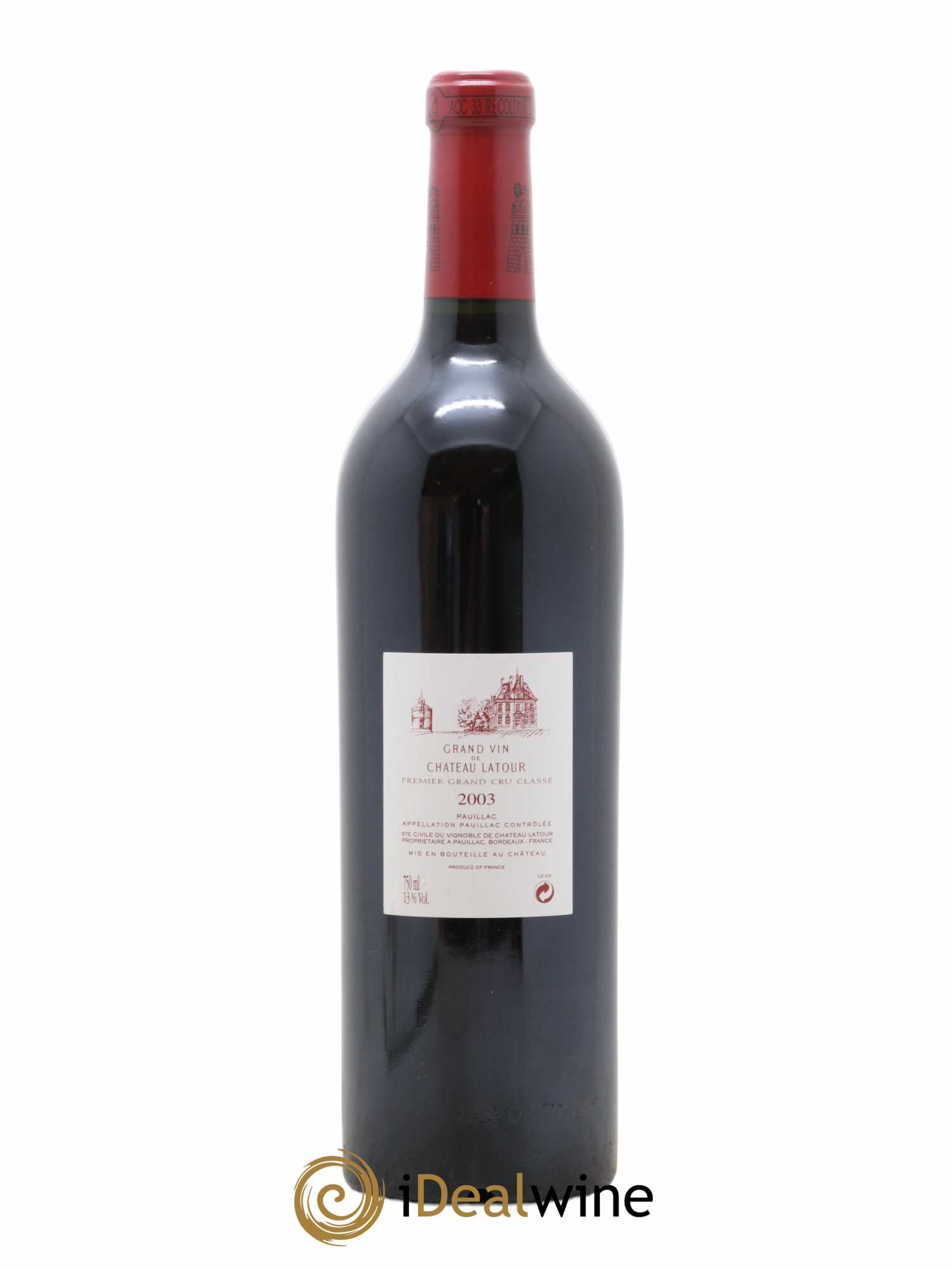 Château Latour 1er Grand Cru Classé 2003 - Lot de 1 bouteille - 1