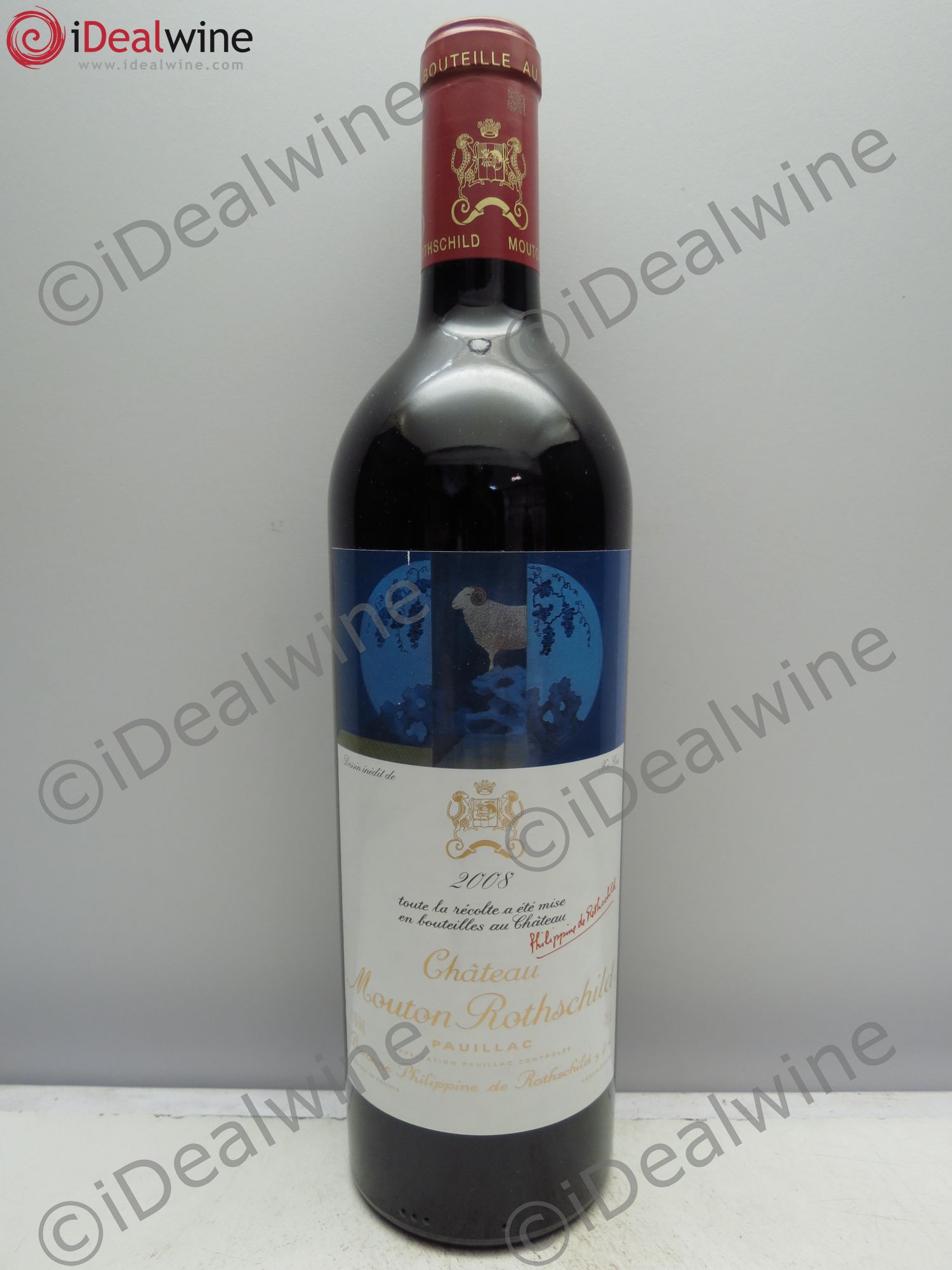 Château Mouton Rothschild 1er Grand Cru Classé 2008 - Lot de 1 bouteille - 0