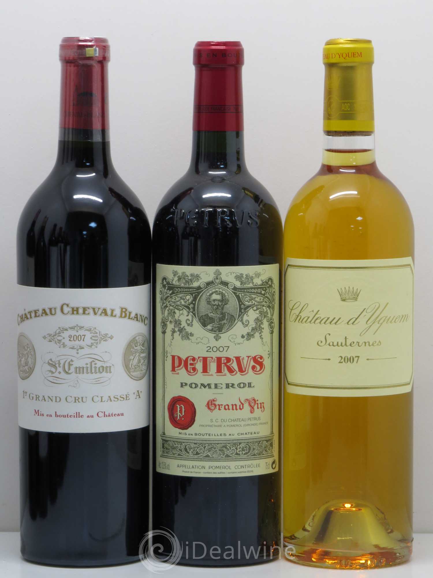 Caisse Collection Duclot 2007 (9 Btes Latour, Yquem, Cheval Blanc, Haut-Brion, La Mission Haut-Brion, Margaux, Lafite-Rothschild, Mouton Rothschild, Petrus) 2007 - Lot de 1 bouteille - 3