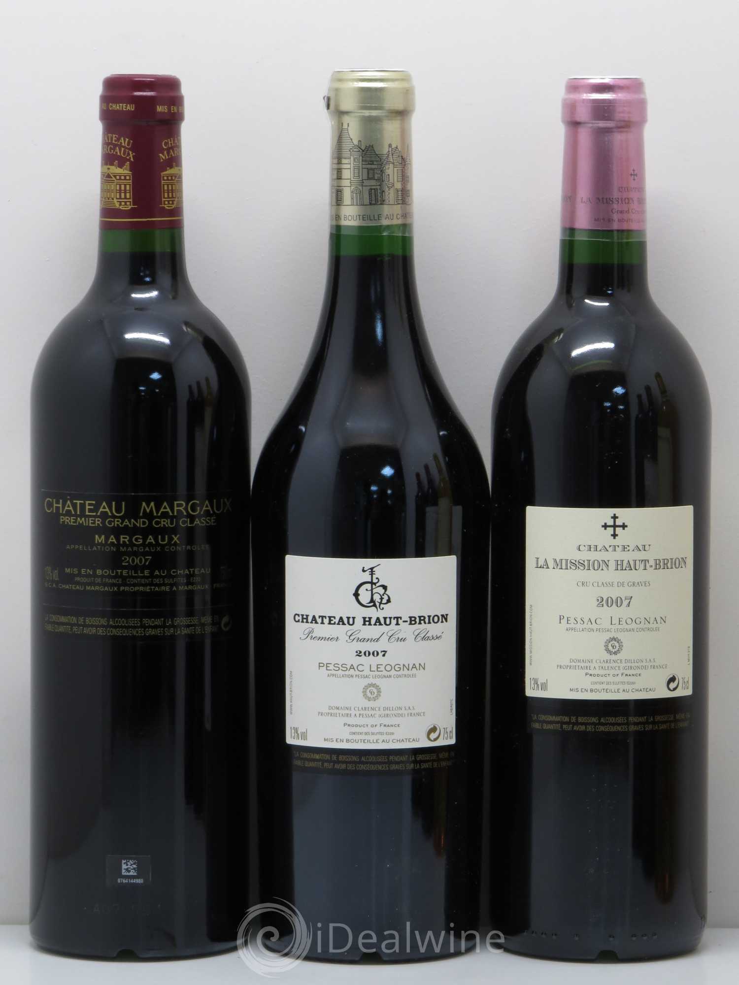 Caisse Collection Duclot 2007 (9 Btes Latour, Yquem, Cheval Blanc, Haut-Brion, La Mission Haut-Brion, Margaux, Lafite-Rothschild, Mouton Rothschild, Petrus) 2007 - Lot de 1 bouteille - 5