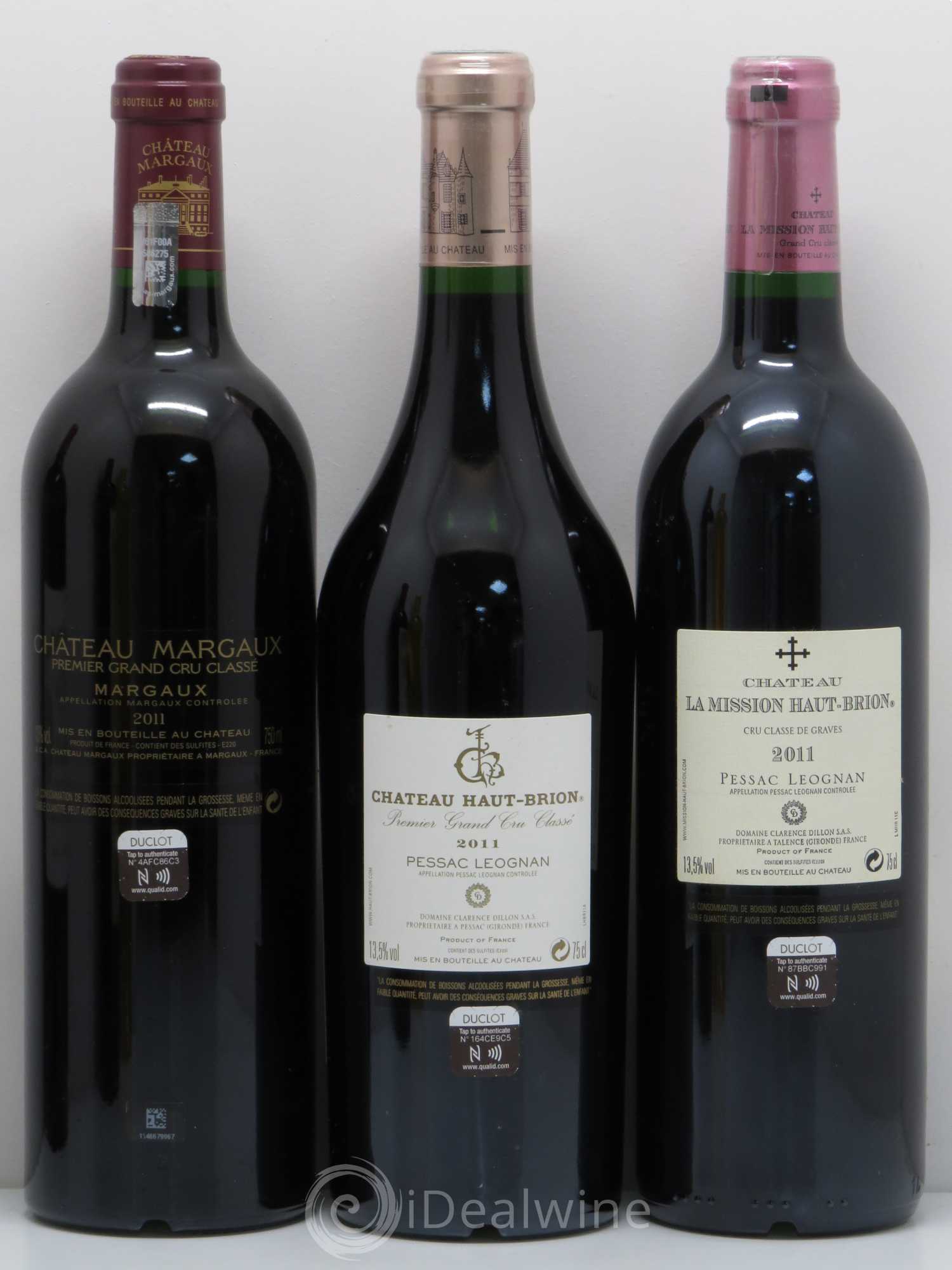 Caisse Collection Duclot 2011 (9 Btes Latour, Yquem, Cheval Blanc, Haut-Brion, La Mission Haut-Brion, Margaux, Lafite-Rothschild, Mouton Rothschild, Petrus) 2011 - Lot de 1 bouteille - 4