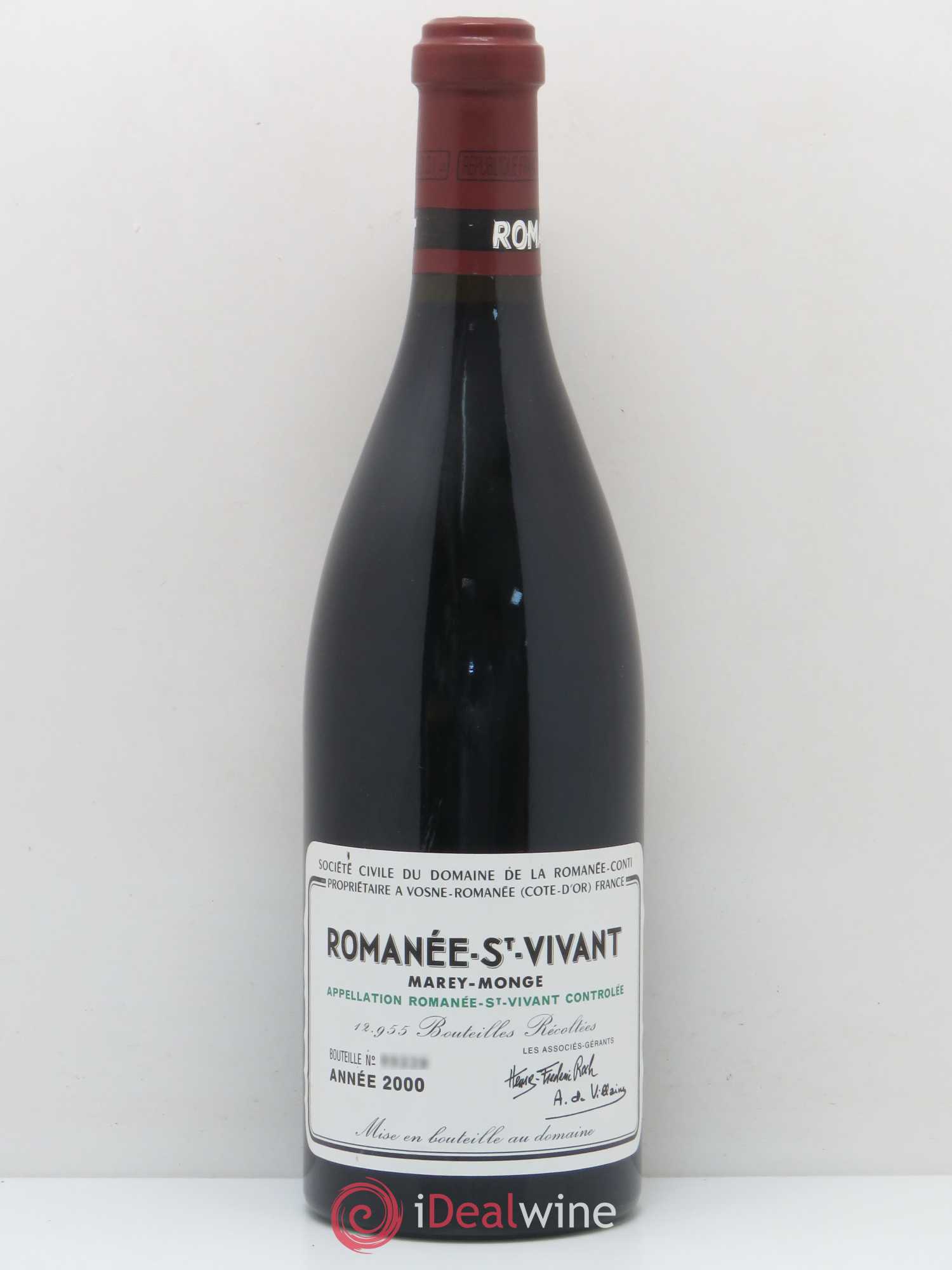 Romanée-Saint-Vivant Grand Cru Domaine de la Romanée-Conti 2000 - Lot de 1 bouteille - 0