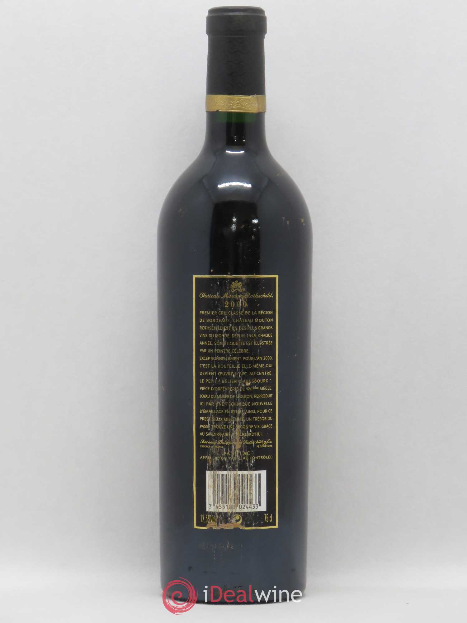 Château Mouton Rothschild 1er Grand Cru Classé 2000 - Lot de 1 bouteille - 1