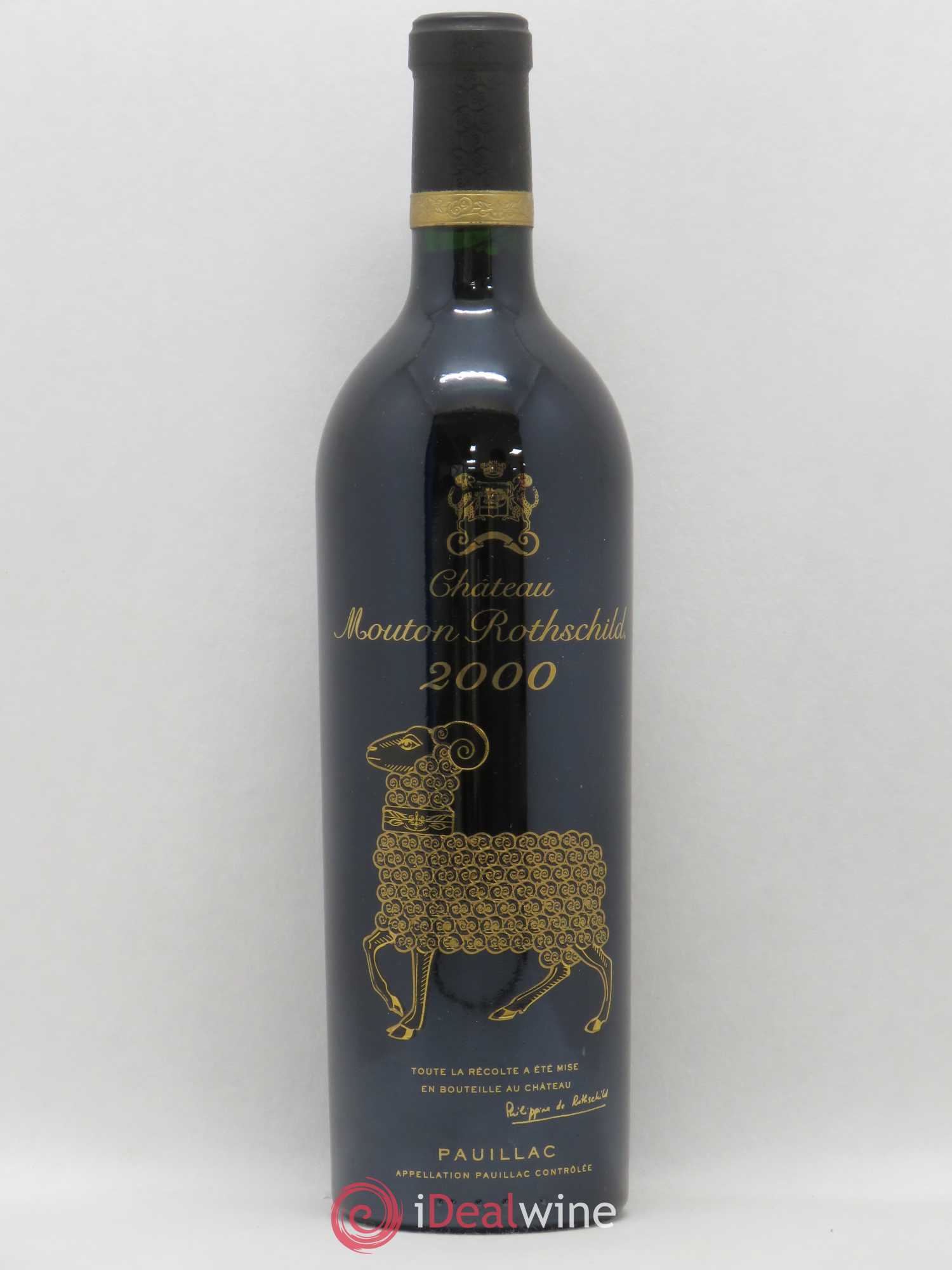 Château Mouton Rothschild 1er Grand Cru Classé 2000 - Lot de 1 bouteille - 0