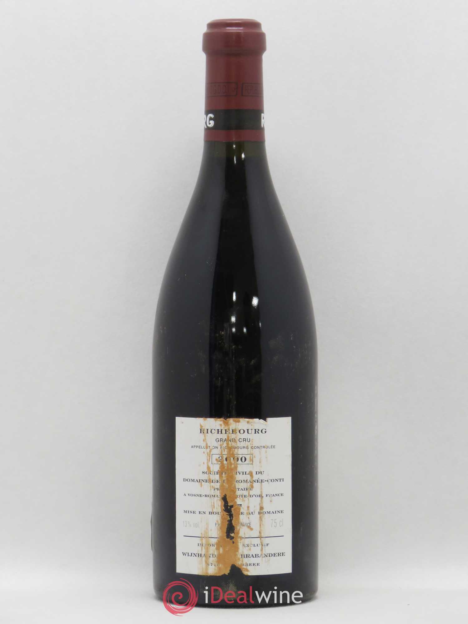 Richebourg Grand Cru Domaine de la Romanée-Conti 2000 - Lot de 1 bouteille - 1