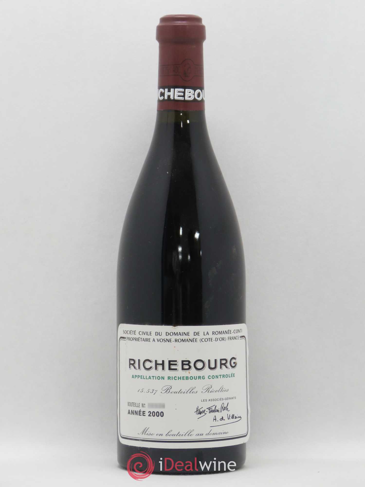 Richebourg Grand Cru Domaine de la Romanée-Conti 2000 - Lot de 1 bouteille - 0