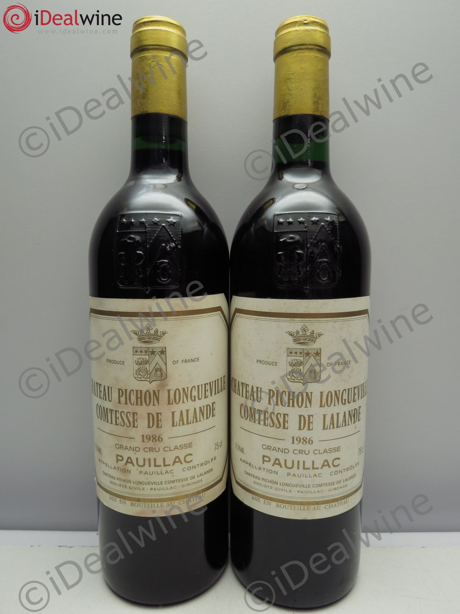Château Pichon Longueville Comtesse de Lalande 2ème Grand Cru Classé 1986 - Lot de 2 bouteilles - 0