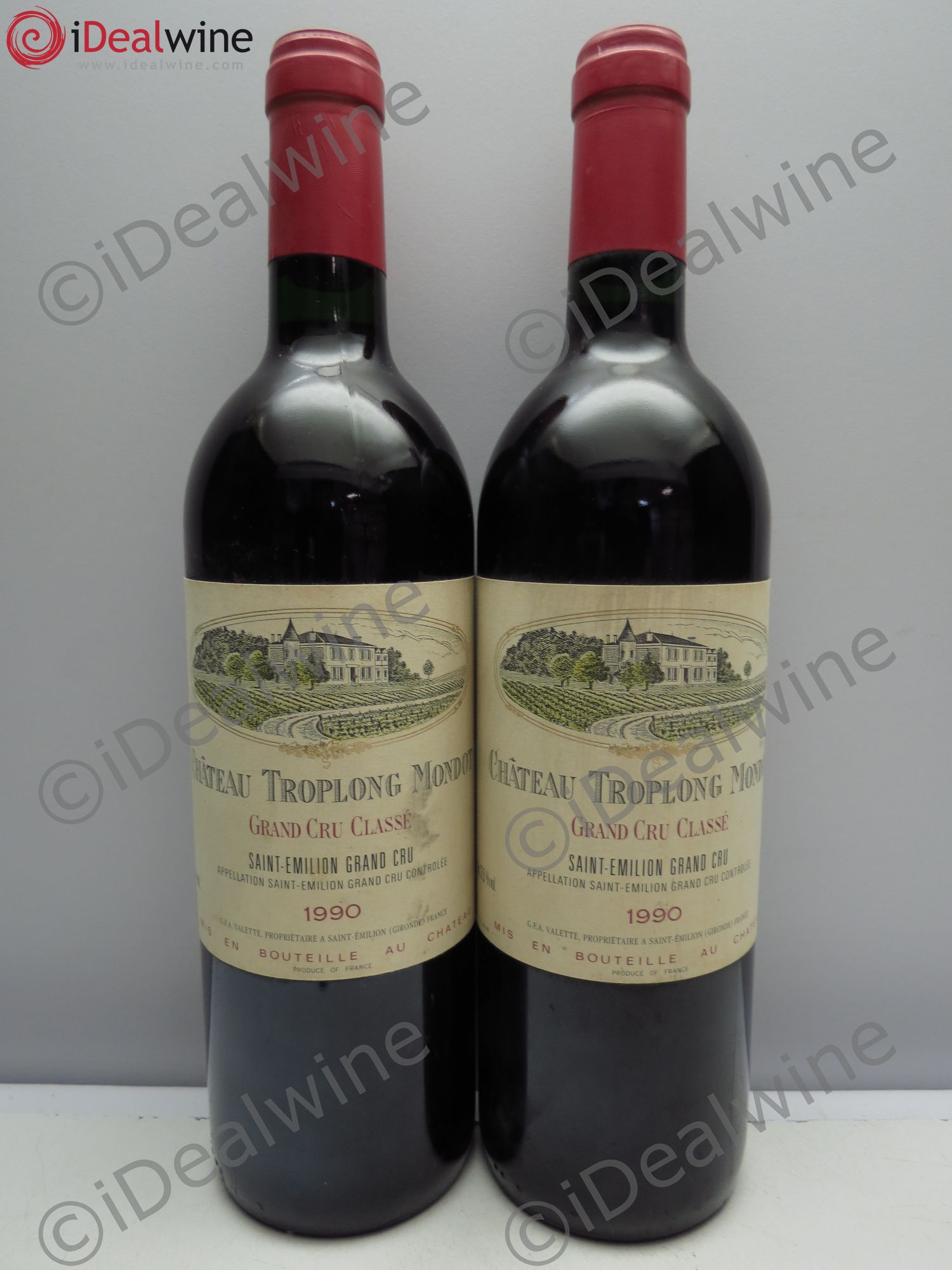 Château Troplong Mondot 1er Grand Cru Classé B 1990 - Lot de 2 bouteilles - 0