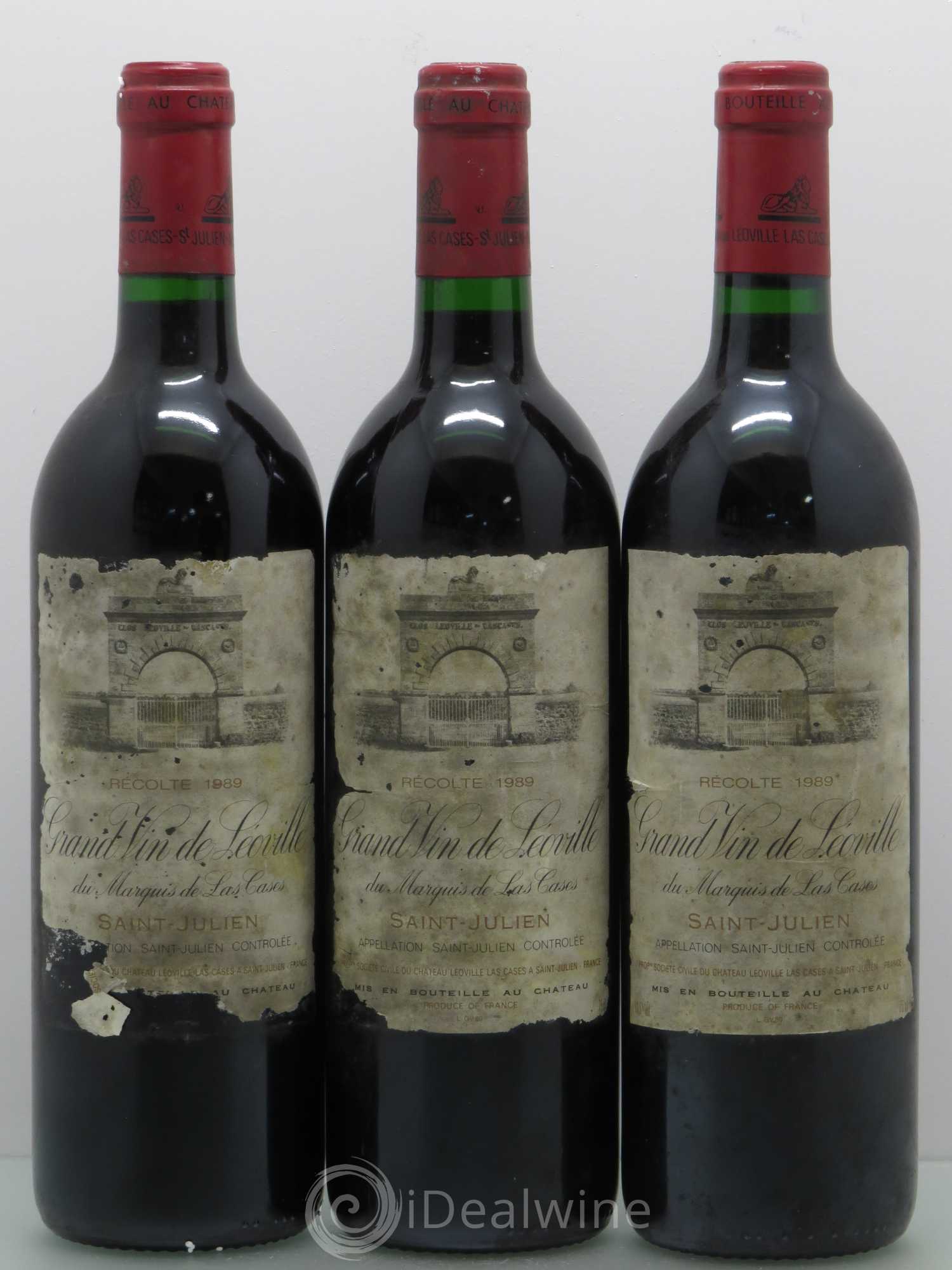 Château Léoville Las Cases 2ème Grand Cru Classé 1989 - Lot de 3 bouteilles - 0