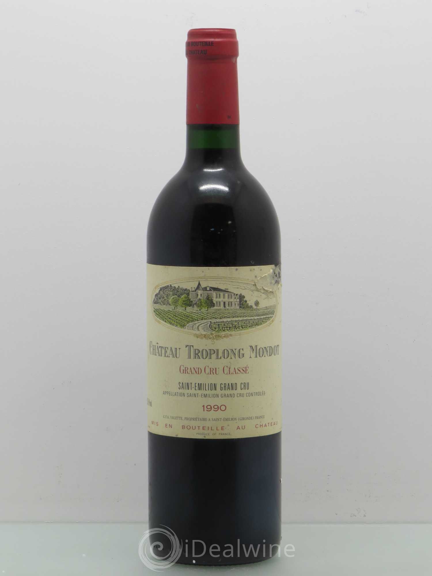 Château Troplong Mondot 1er Grand Cru Classé B 1990 - Lot de 1 bouteille - 0