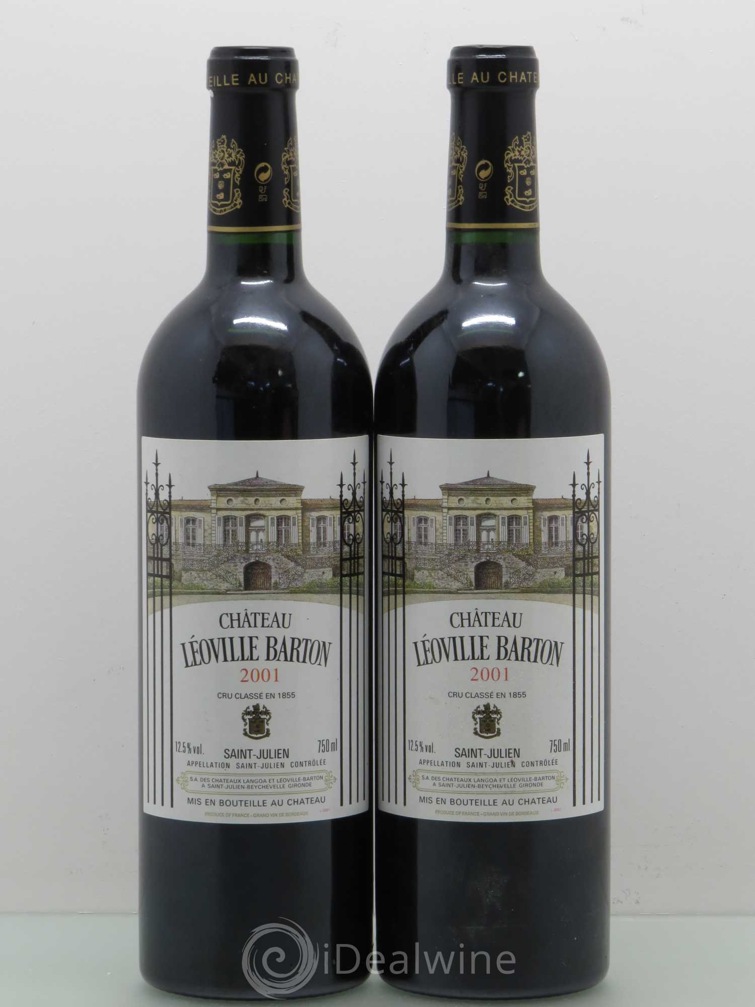 Château Léoville Barton 2ème Grand Cru Classé 2001 - Lot de 2 bouteilles - 0