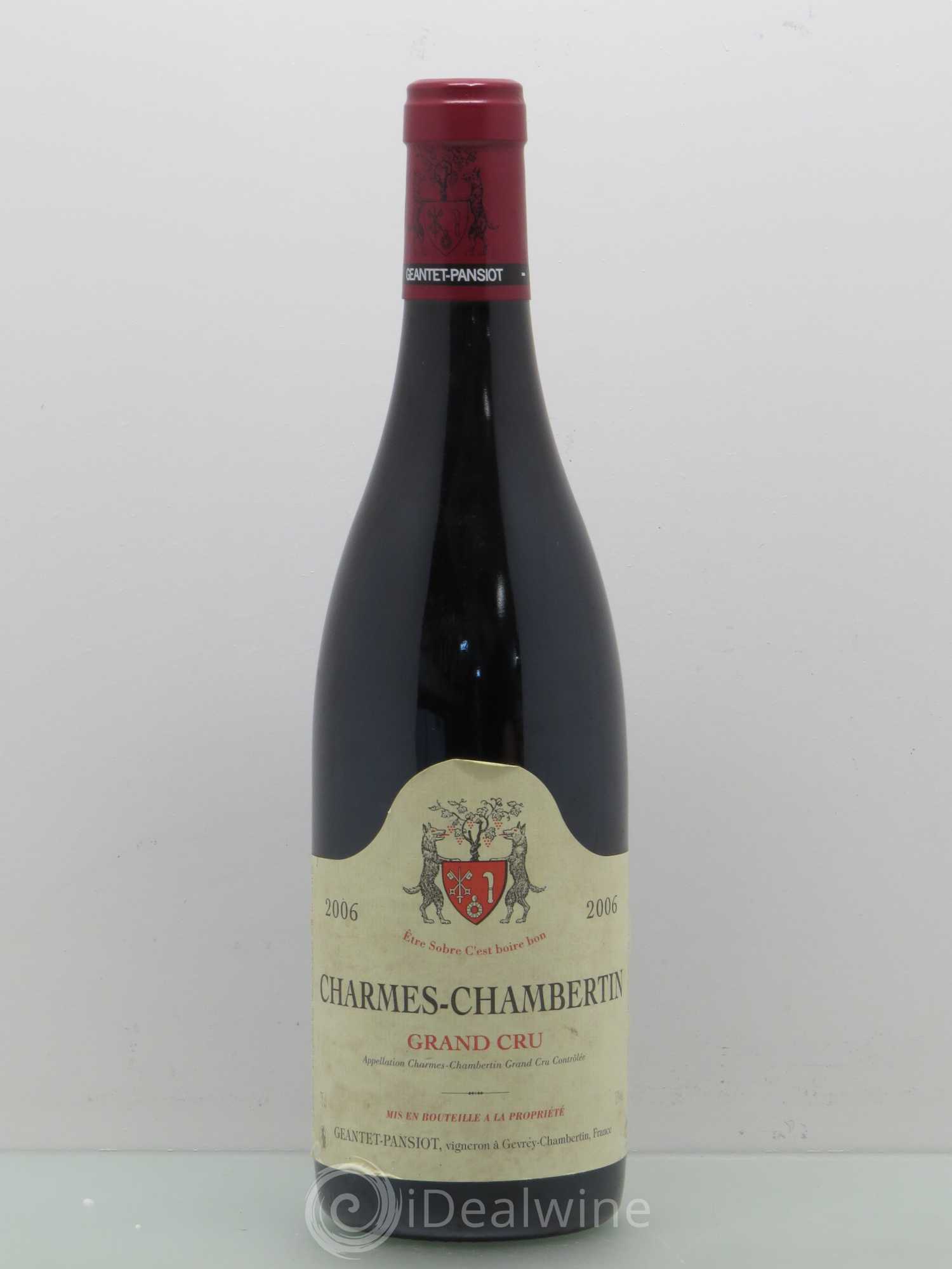 Charmes-Chambertin Grand Cru Geantet-Pansiot 2006 - Lot de 1 bouteille - 0