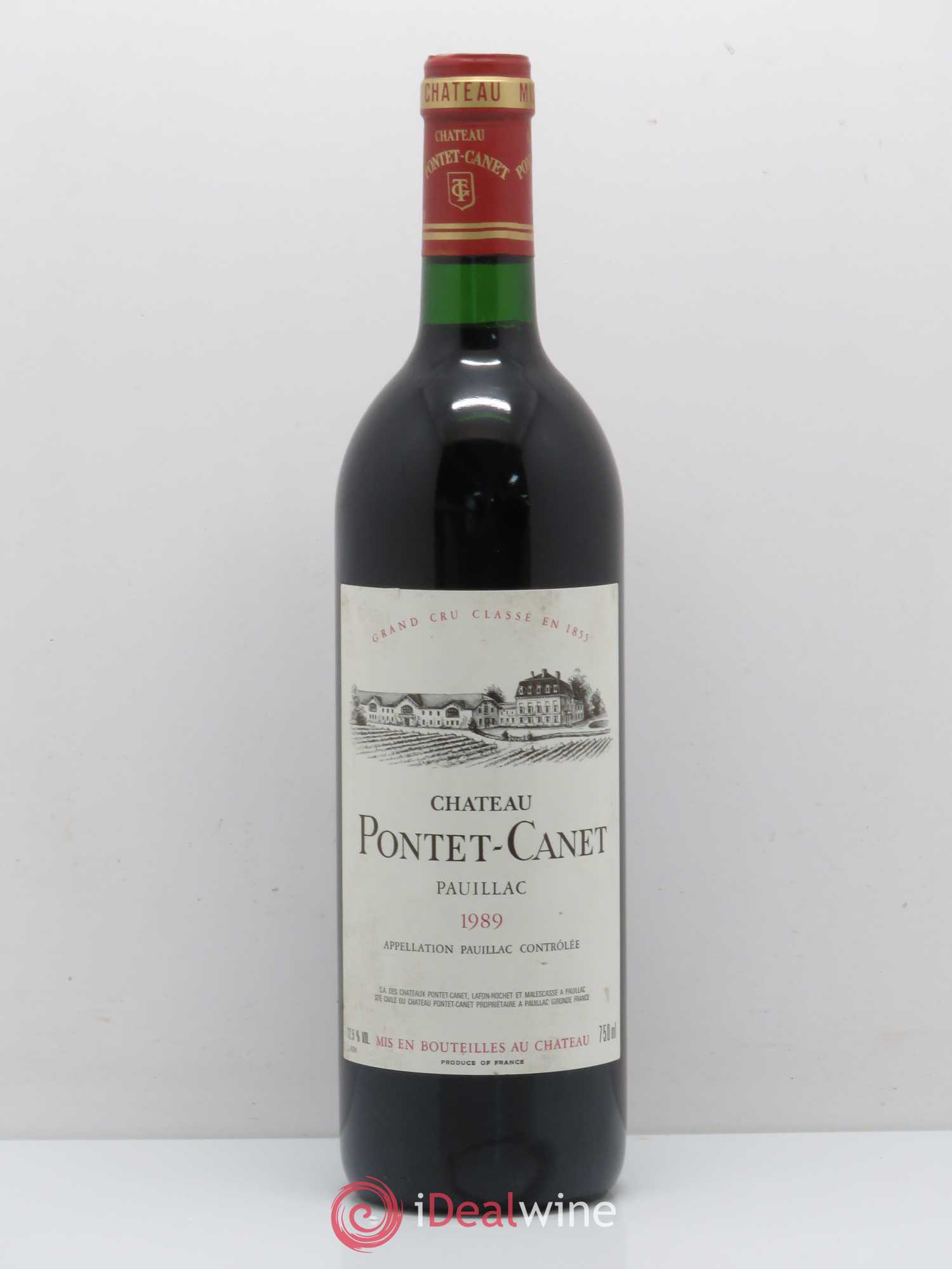 Château Pontet Canet 5ème Grand Cru Classé 1989 - Lot de 1 bouteille - 0