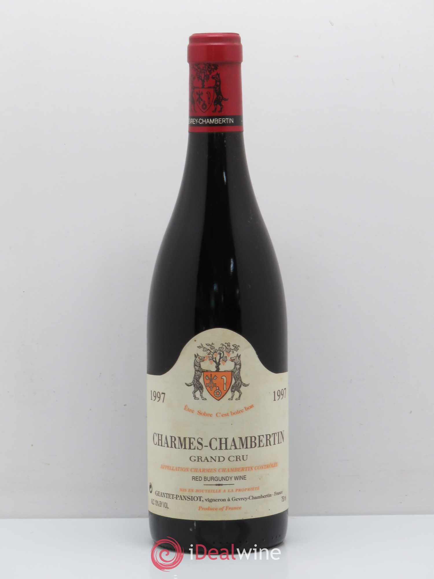Charmes-Chambertin Grand Cru Geantet-Pansiot 1997 - Lot de 1 bouteille - 0