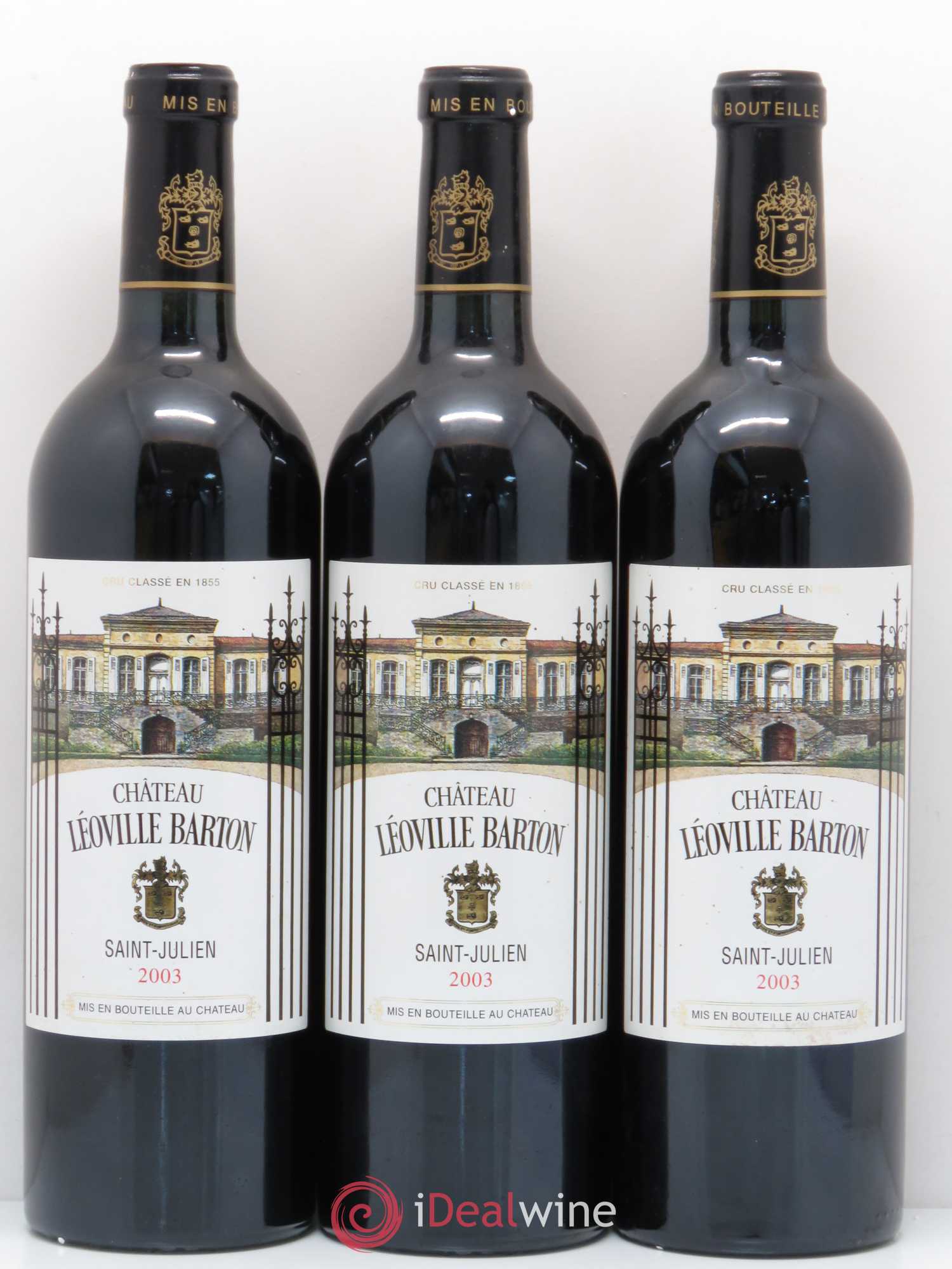 Château Léoville Barton 2ème Grand Cru Classé 2003 - Lot de 3 bouteilles - 0