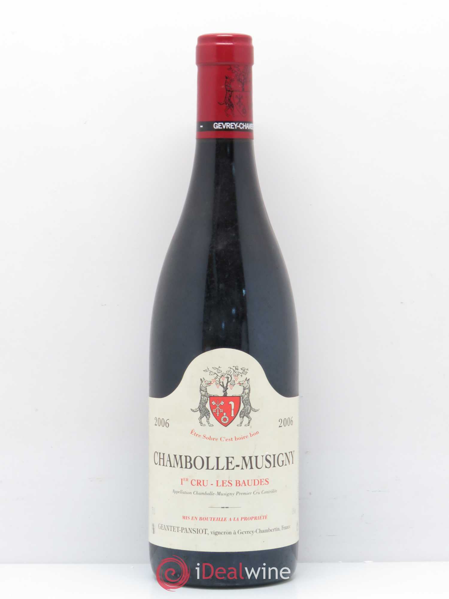 Chambolle-Musigny 1er Cru Les Baudes Geantet-Pansiot 2006 - Lot de 1 bouteille - 0