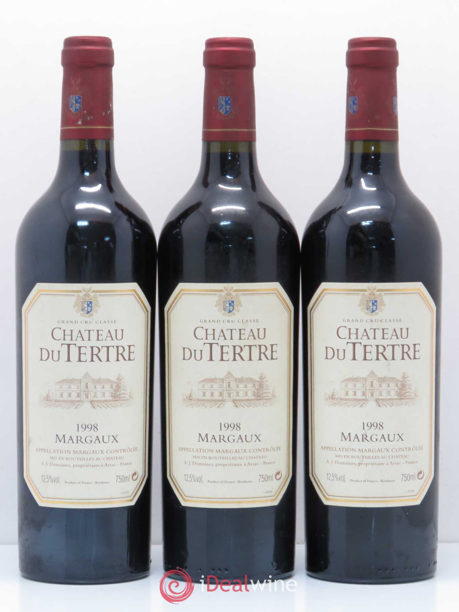 Château du Tertre 5ème Grand Cru Classé 1998 - Lot de 6 bouteilles - 1