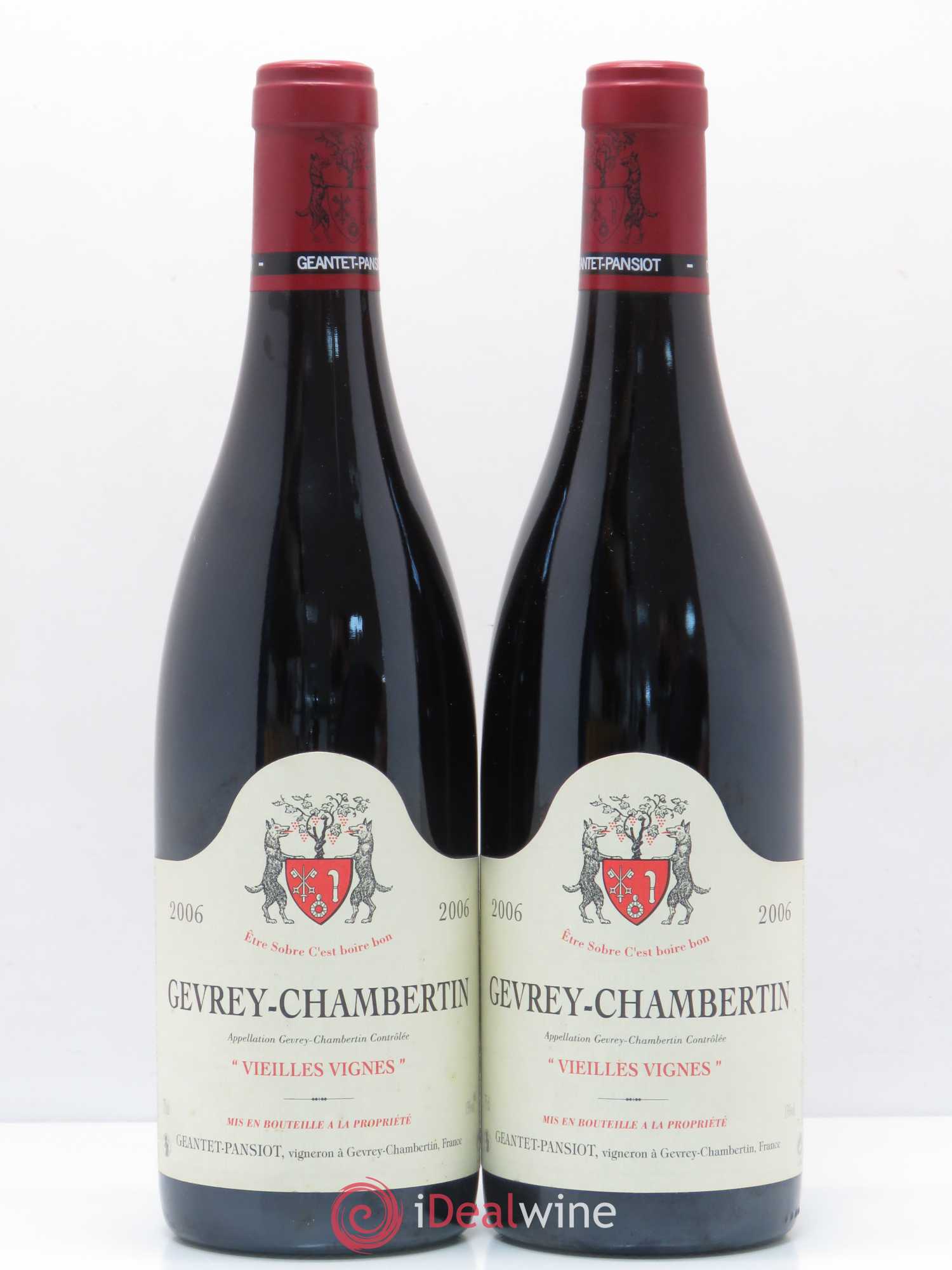 Gevrey-Chambertin Vieilles vignes Geantet-Pansiot 2006 - Lot de 2 bouteilles - 0