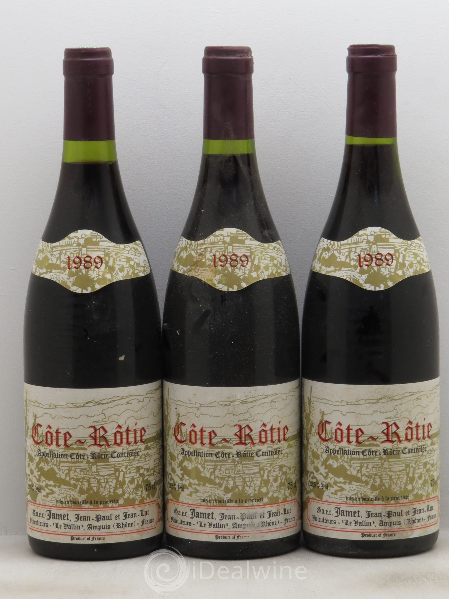 Côte-Rôtie Jamet (Domaine) 1989 - Lot de 3 bouteilles - 0