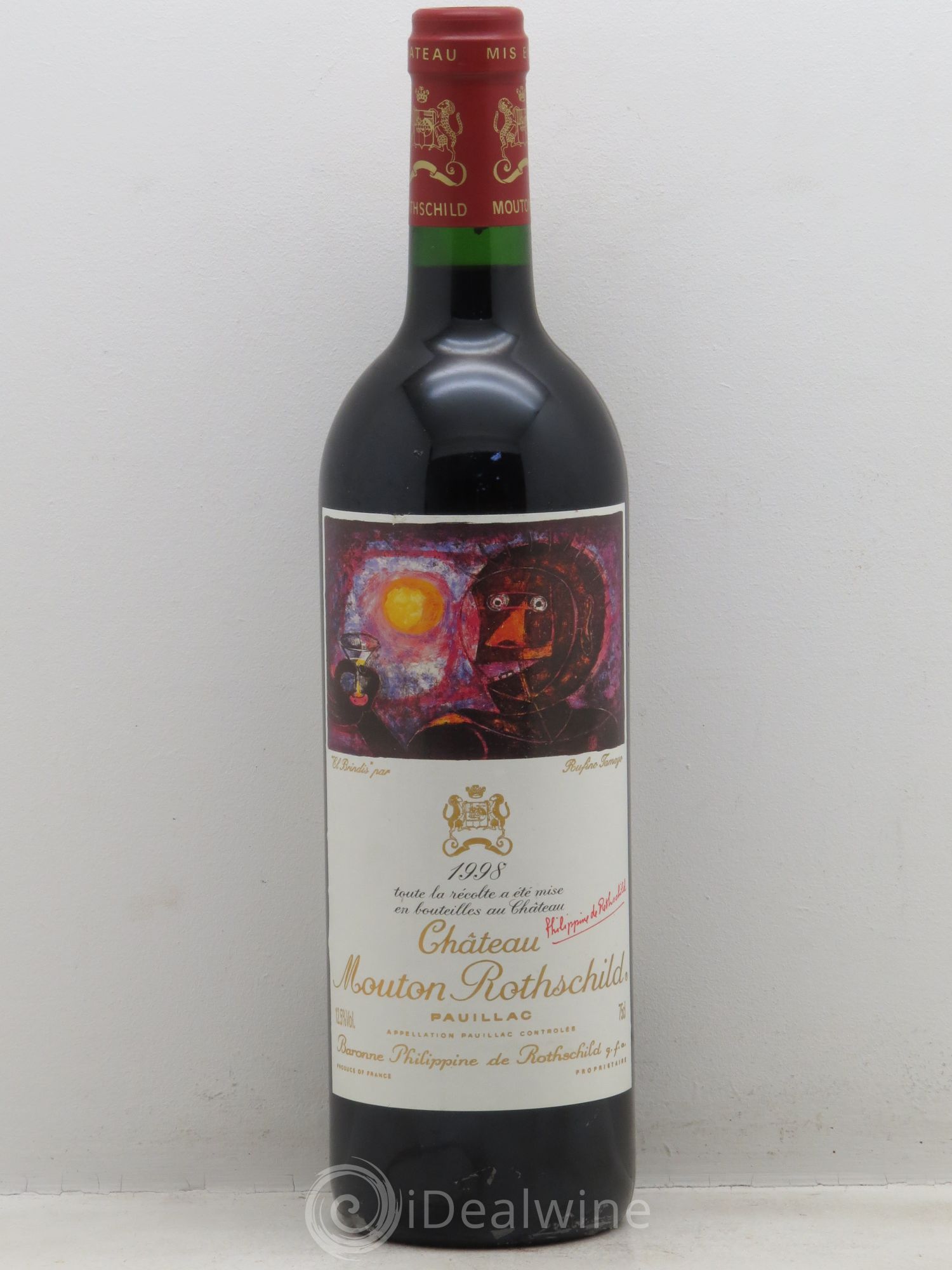 Château Mouton Rothschild 1er Grand Cru Classé 1998 - Lot de 1 bouteille - 0