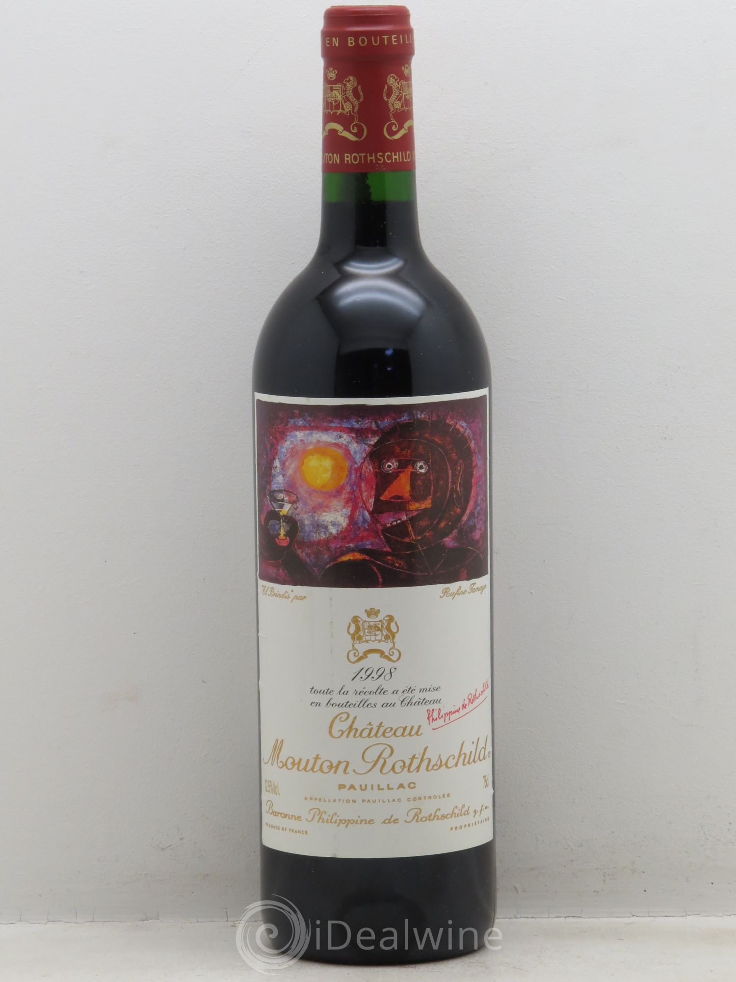 Château Mouton Rothschild 1er Grand Cru Classé 1998 - Lot de 1 bouteille - 0