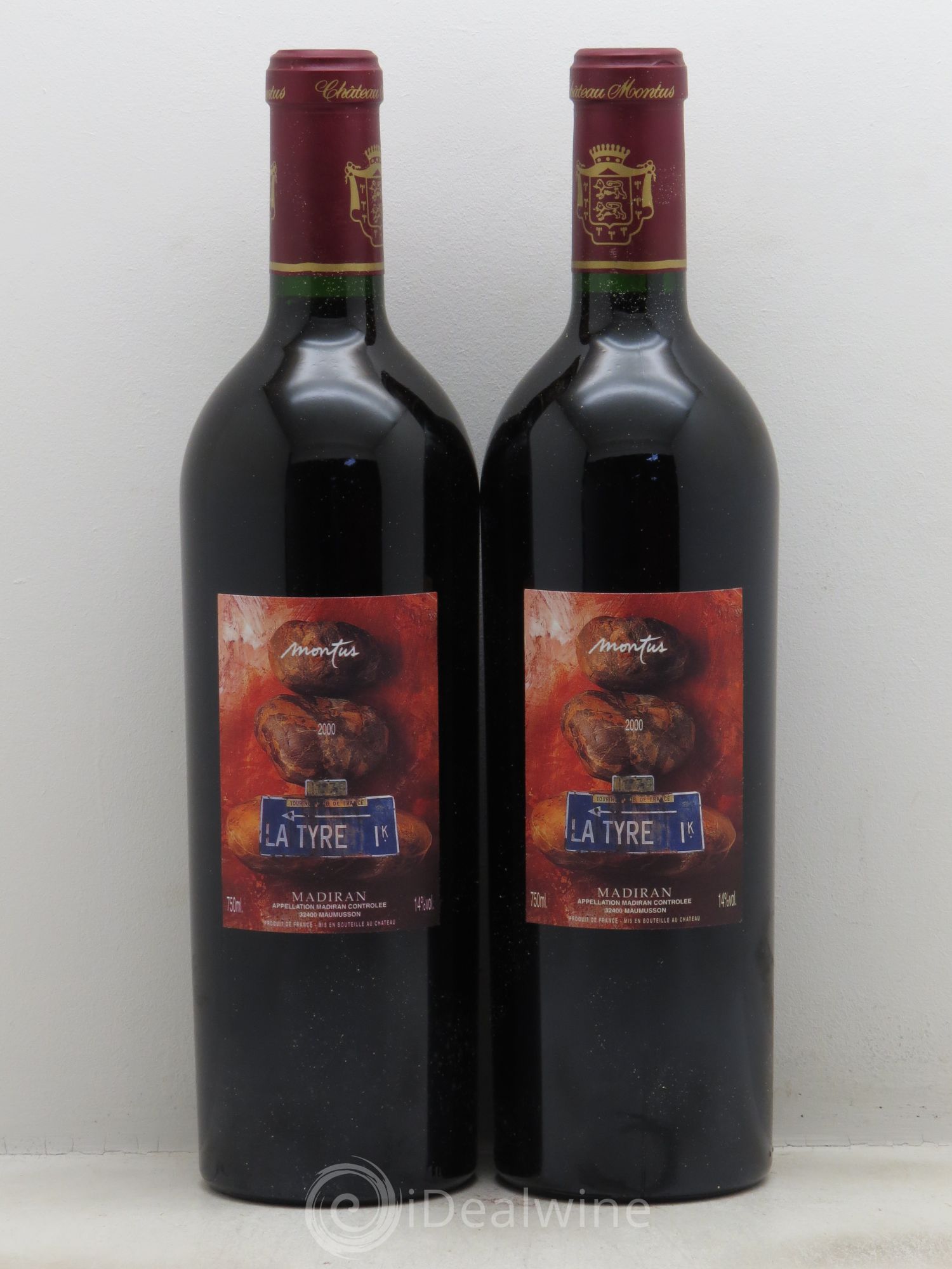 Madiran Château Montus-La Tyre Alain Brumont 2000 - Lot de 2 bouteilles - 0