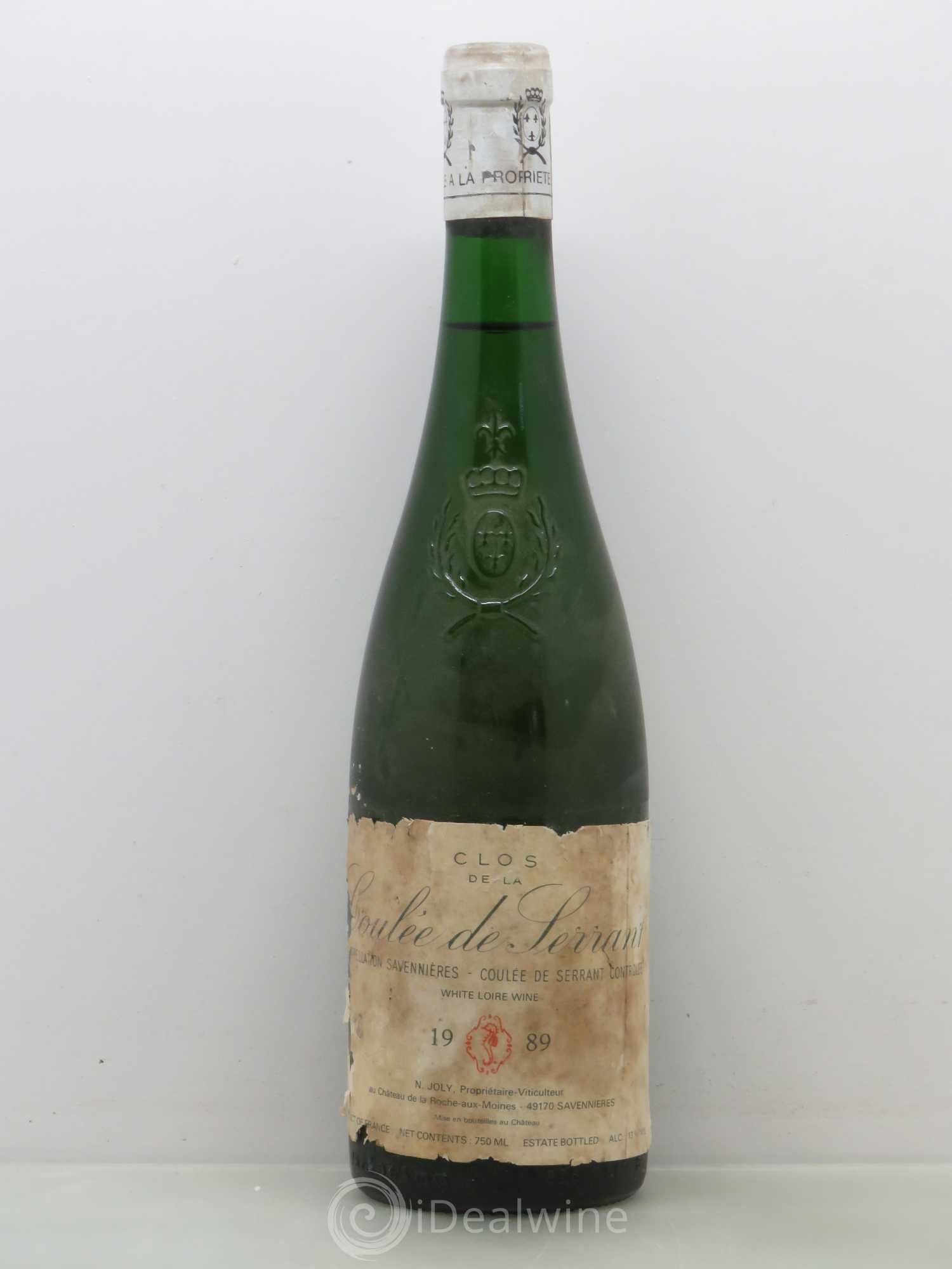 Savennières Clos de la Coulée de Serrant Vignobles de la Coulée de Serrant - Nicolas Joly 1989 - Lot de 1 bouteille - 0