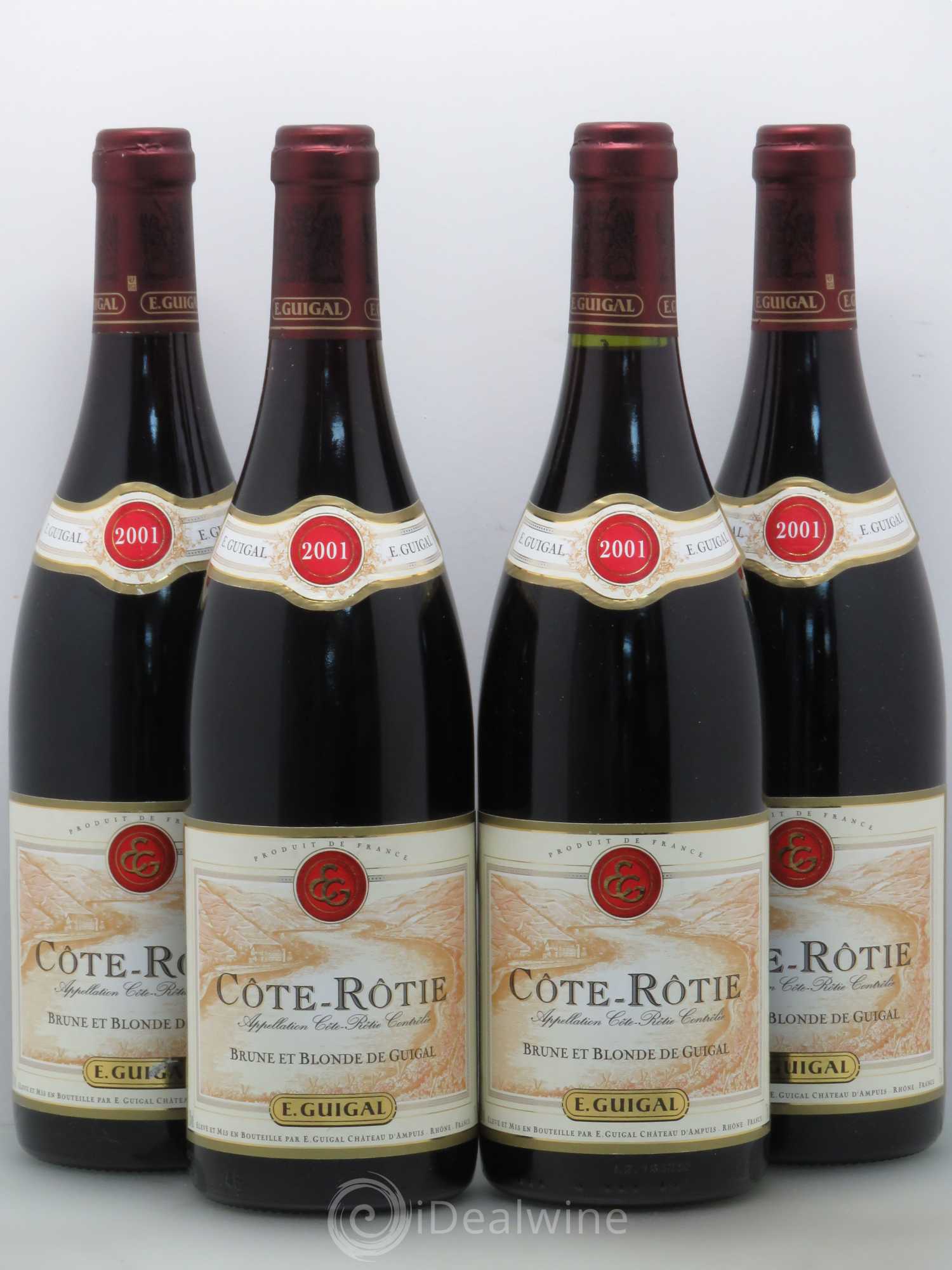 Côte-Rôtie Côtes Brune et Blonde Guigal 2001 - Lot de 4 bouteilles - 0