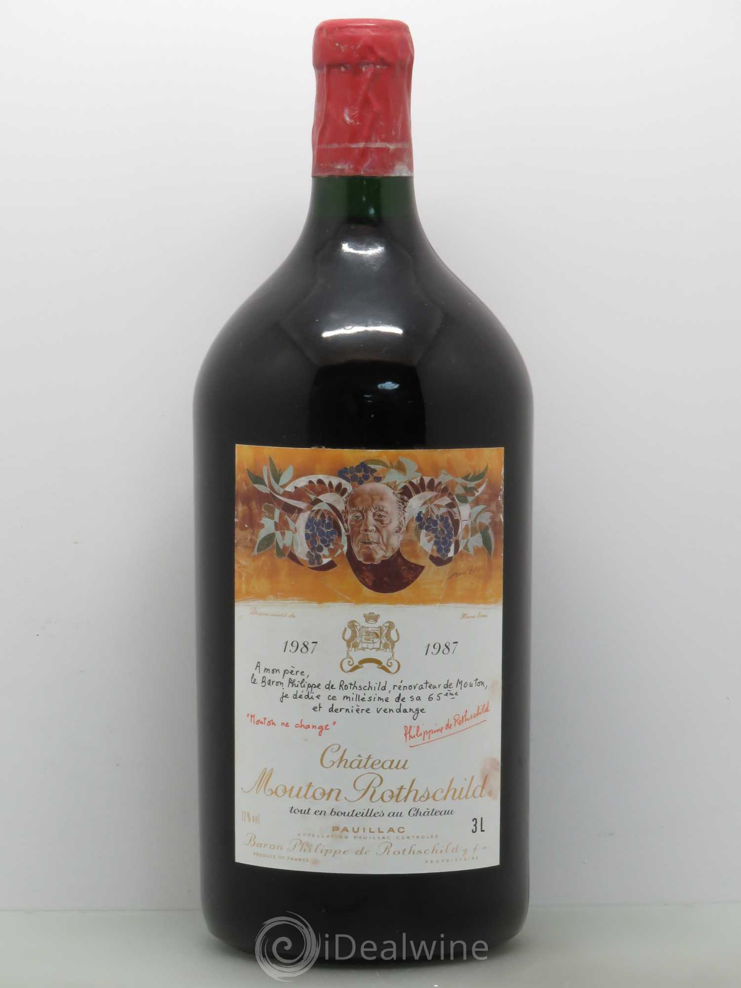 Château Mouton Rothschild 1er Grand Cru Classé 1987 - Lot de 1 double magnum - 0