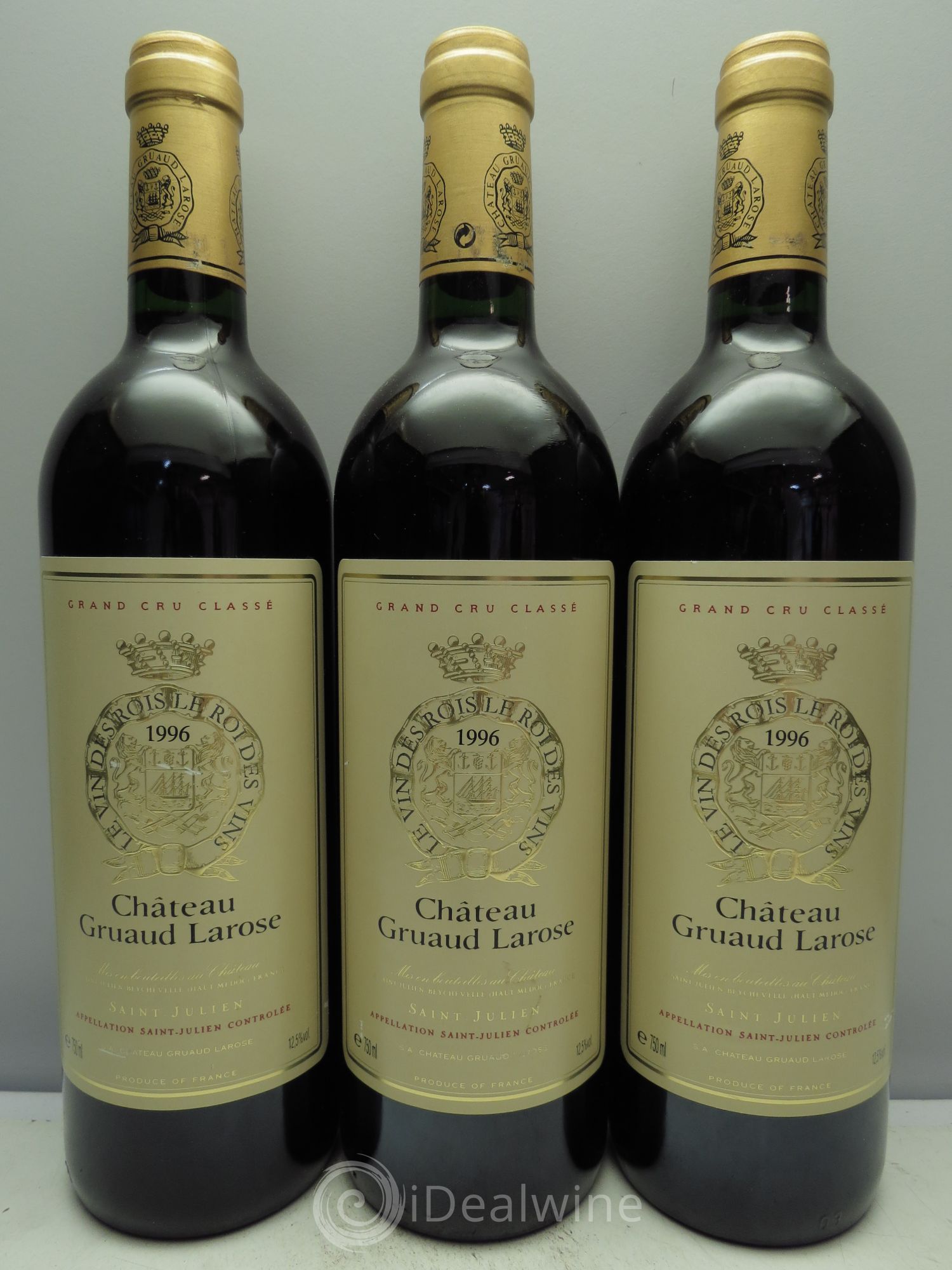 Château Gruaud Larose 2ème Grand Cru Classé 1996 - Lot de 3 bouteilles - 0