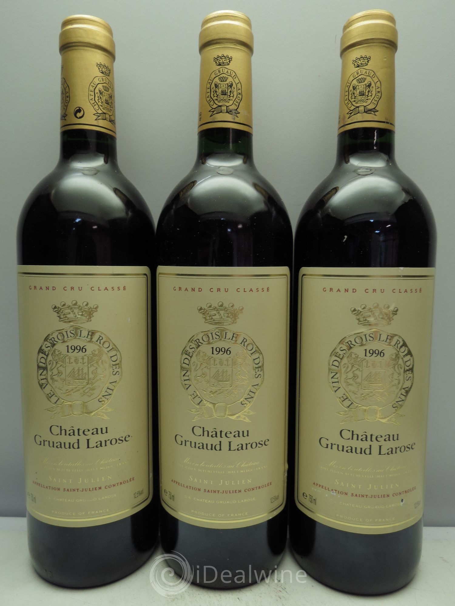 Château Gruaud Larose 2ème Grand Cru Classé 1996 - Lot de 3 bouteilles - 0