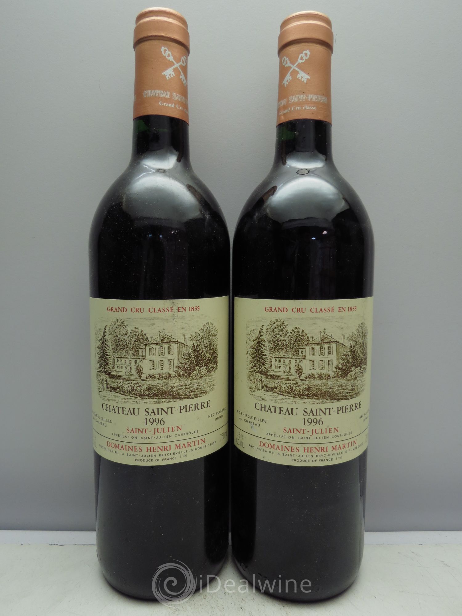Château Saint-Pierre 4ème Grand Cru Classé 1996 - Lot de 2 bouteilles - 0