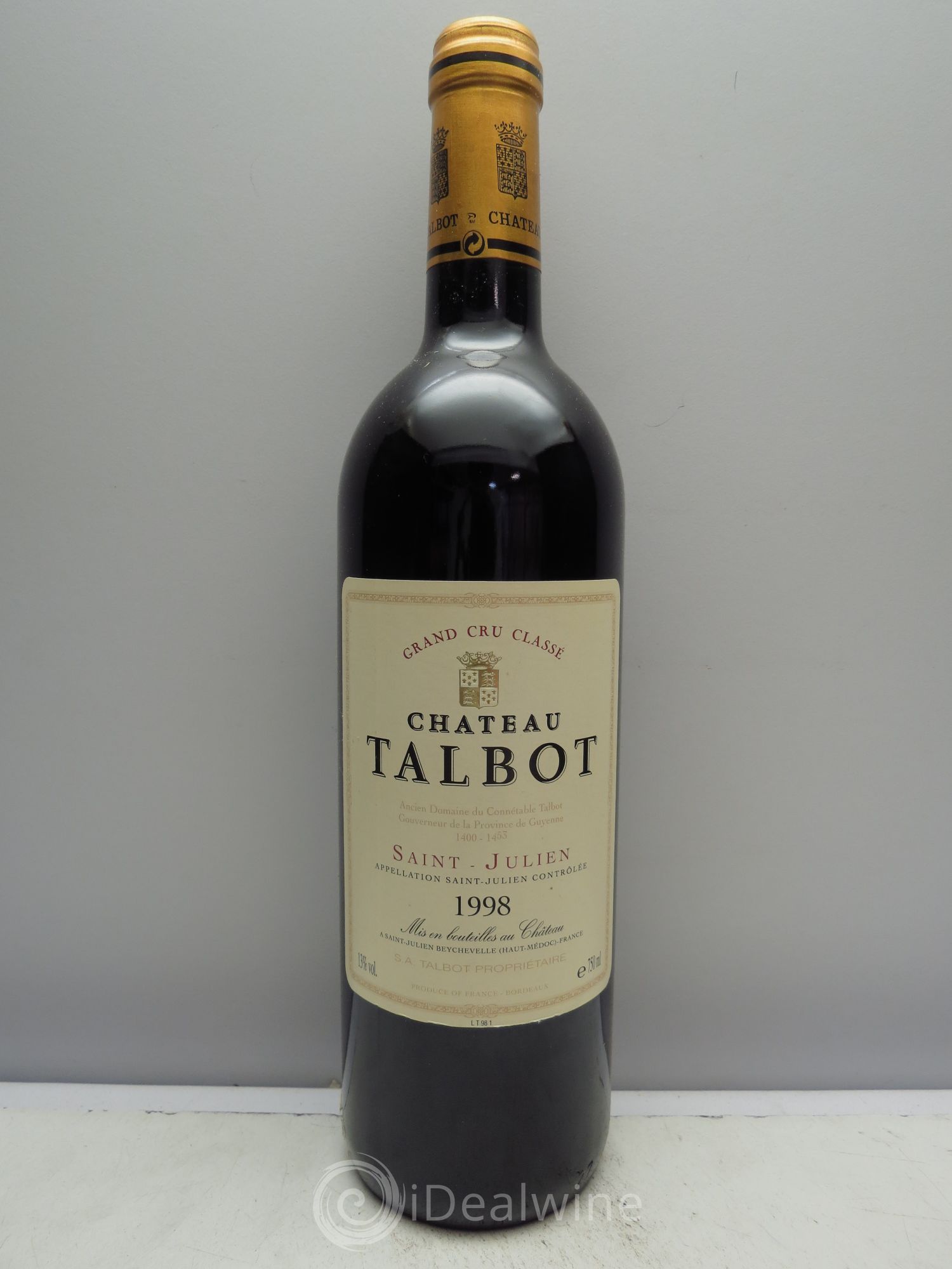 Château Talbot 4ème Grand Cru Classé 1998 - Lot de 6 bouteilles - 0