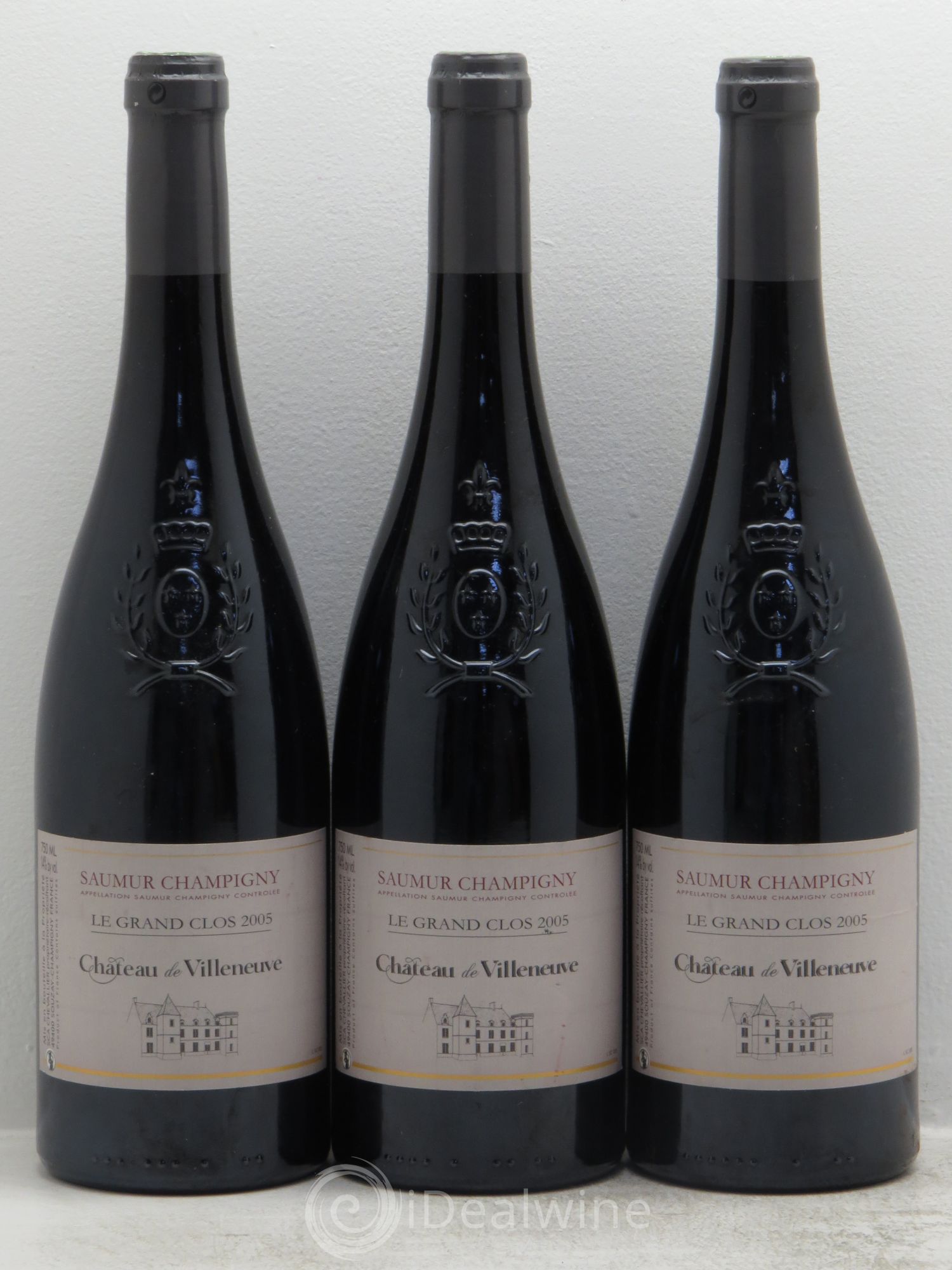 Saumur-Champigny Le Grand Clos Château de Villeneuve 2005 - Lot de 3 bouteilles - 0