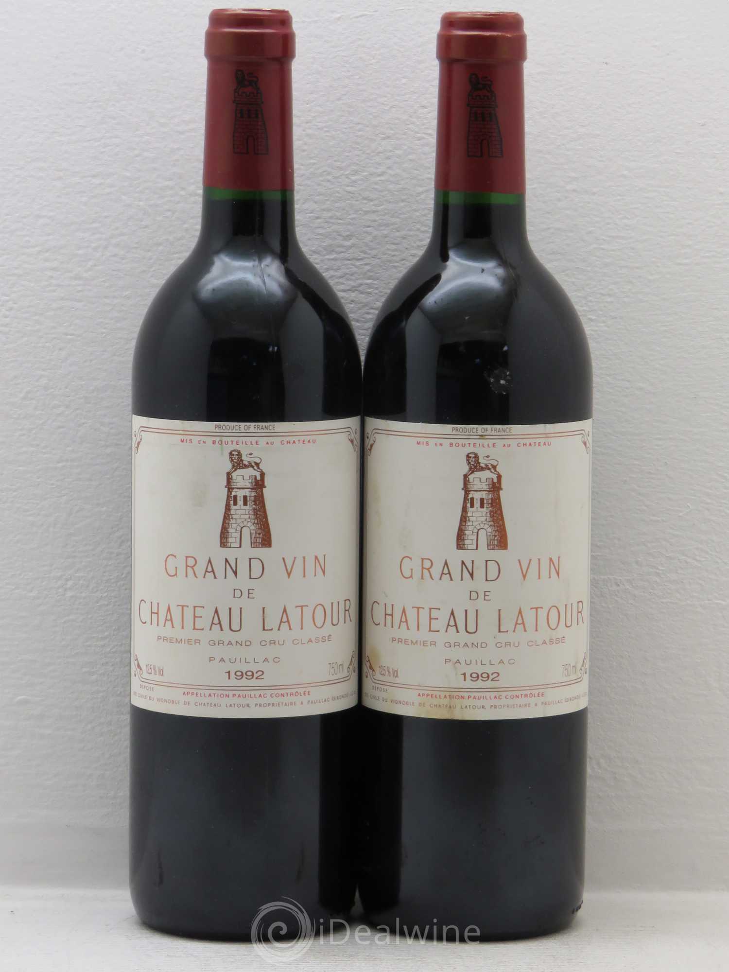 Château Latour 1er Grand Cru Classé 1992 - Lot de 2 bouteilles - 0