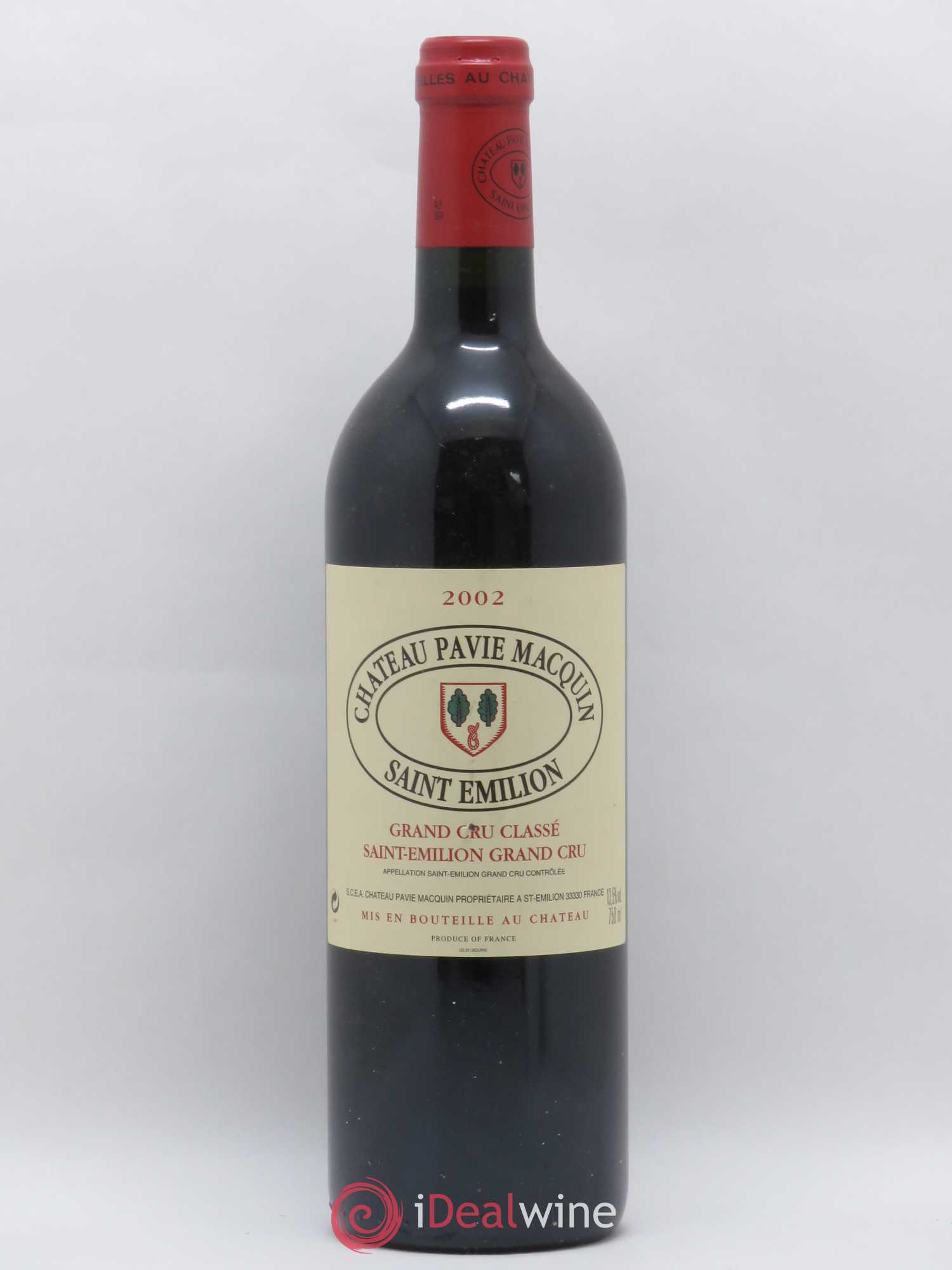 Château Pavie Macquin 1er Grand Cru Classé B 2002 - Lot de 1 bouteille - 0