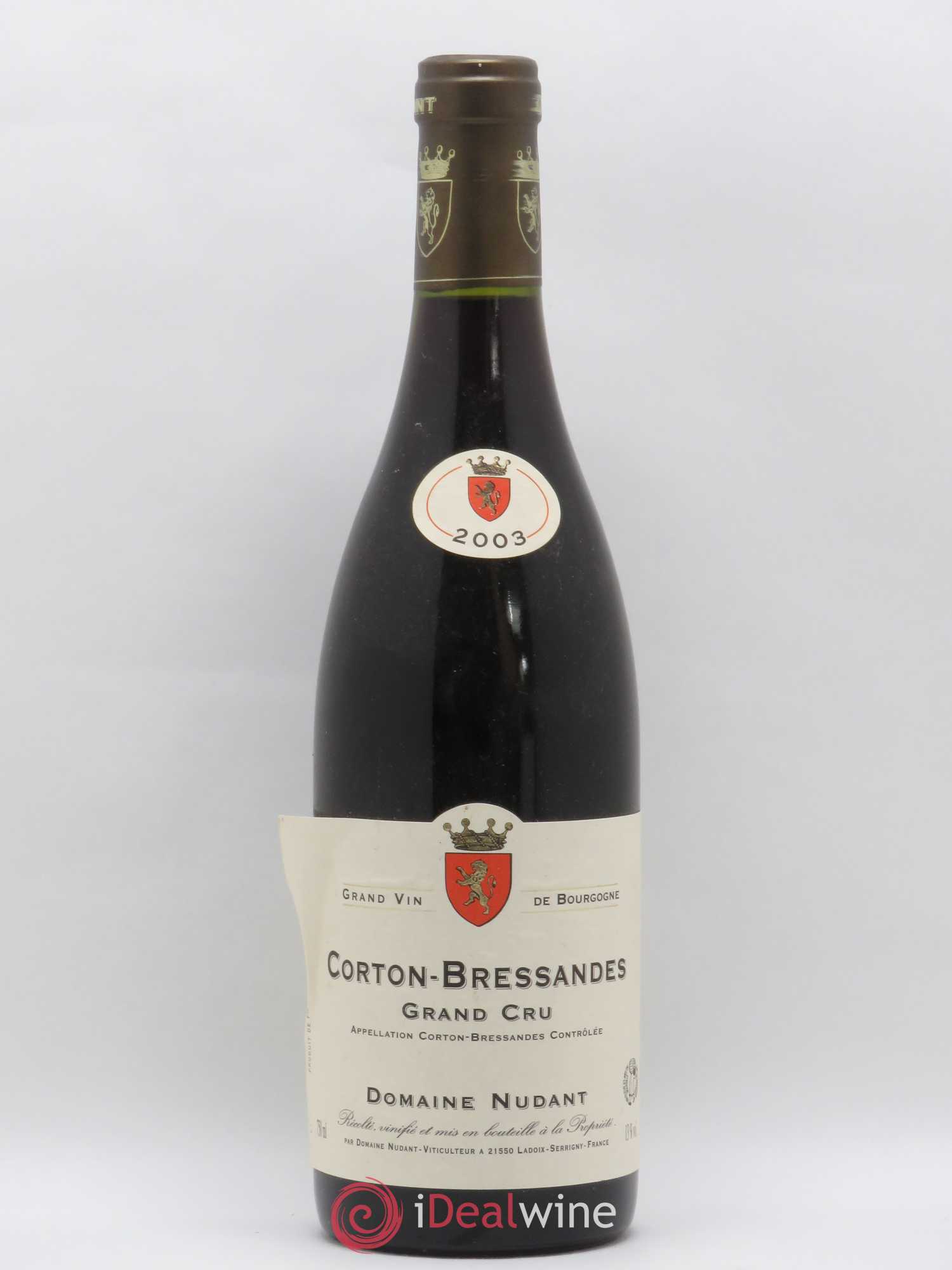 Corton Grand Cru Bressandes Domaine Nudant 2003 - Lot de 1 bouteille - 0
