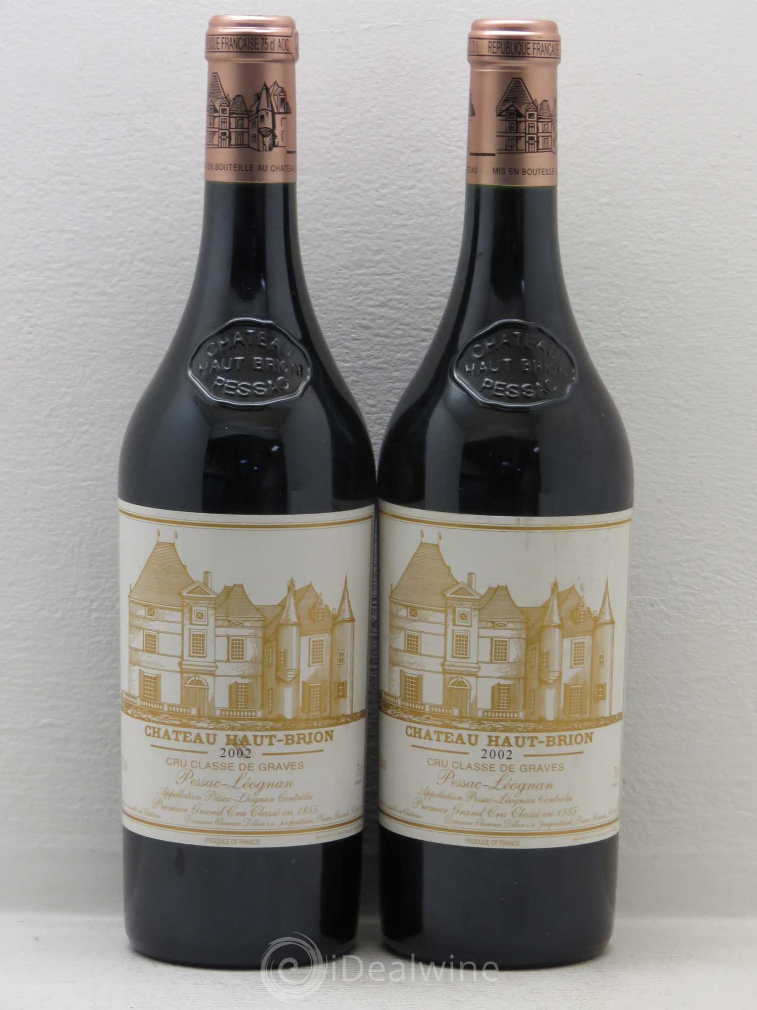 Château Haut Brion 1er Grand Cru Classé 2002 - Lot de 2 bouteilles - 0