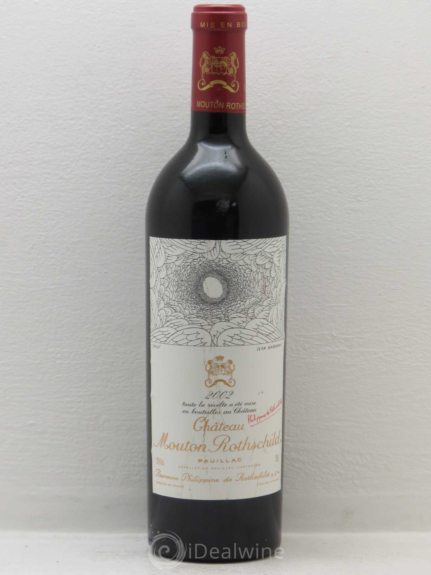 Château Mouton Rothschild 1er Grand Cru Classé 2002 - Lot de 1 bouteille - 0