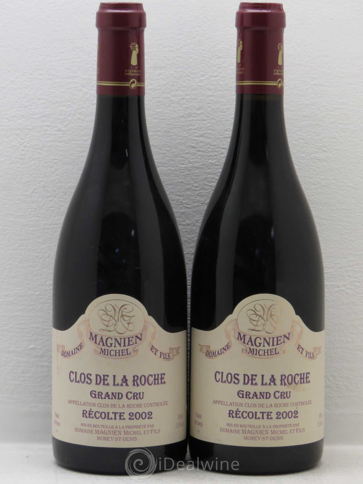 Clos de la Roche Grand Cru Michel Magnien 2002 - Lot de 2 bouteilles - 0