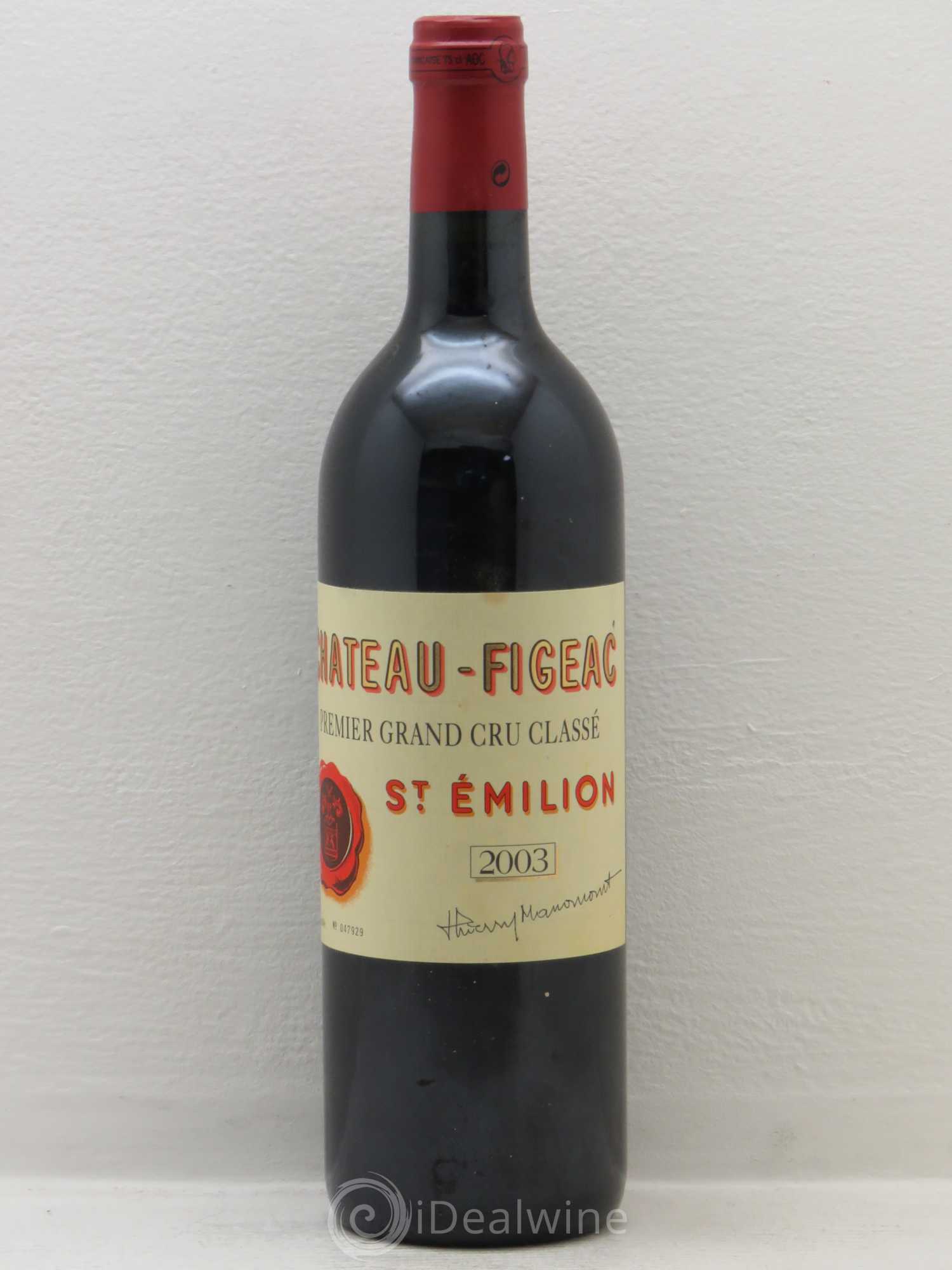 Château Figeac 1er Grand Cru Classé A 2003 - Lot de 1 bouteille - 0