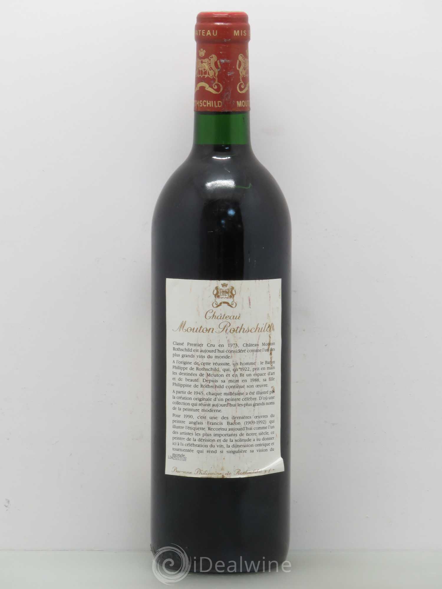 Château Mouton Rothschild 1er Grand Cru Classé 1990 - Lot de 1 bouteille - 1