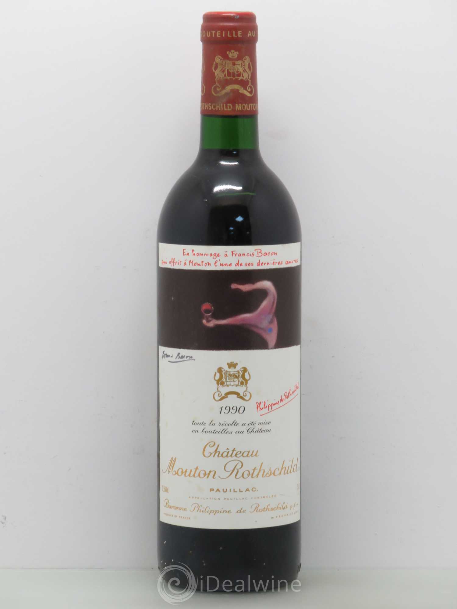 Château Mouton Rothschild 1er Grand Cru Classé 1990 - Lot de 1 bouteille - 0