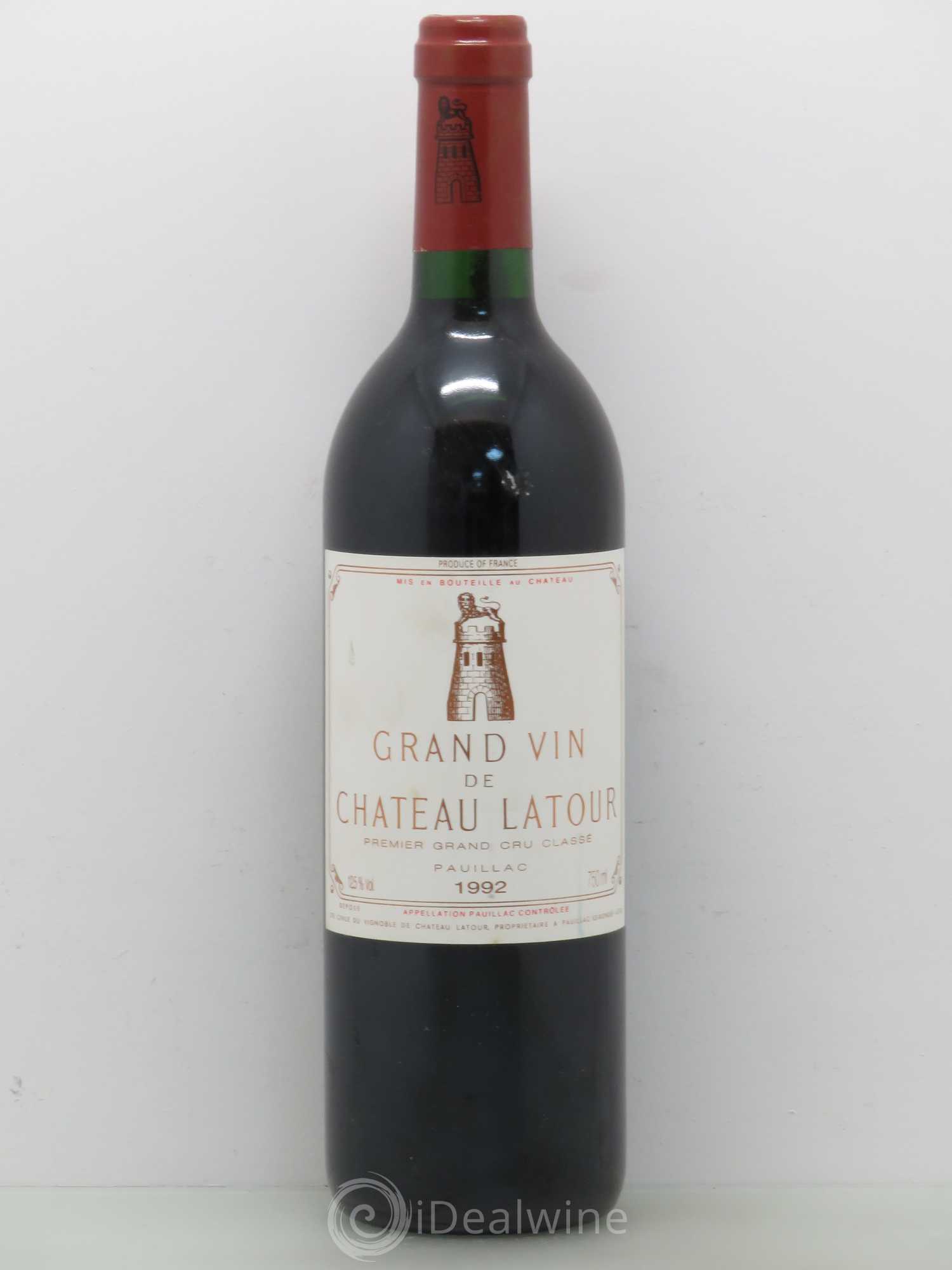 Château Latour 1er Grand Cru Classé 1992 - Lot de 1 bouteille - 0