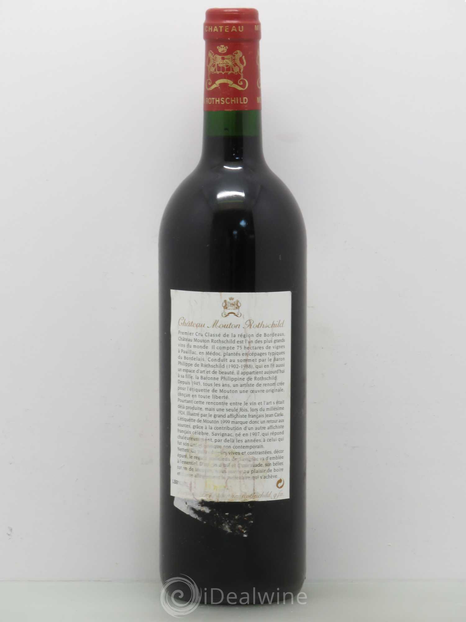 Château Mouton Rothschild 1er Grand Cru Classé 1999 - Lot de 1 bouteille - 1