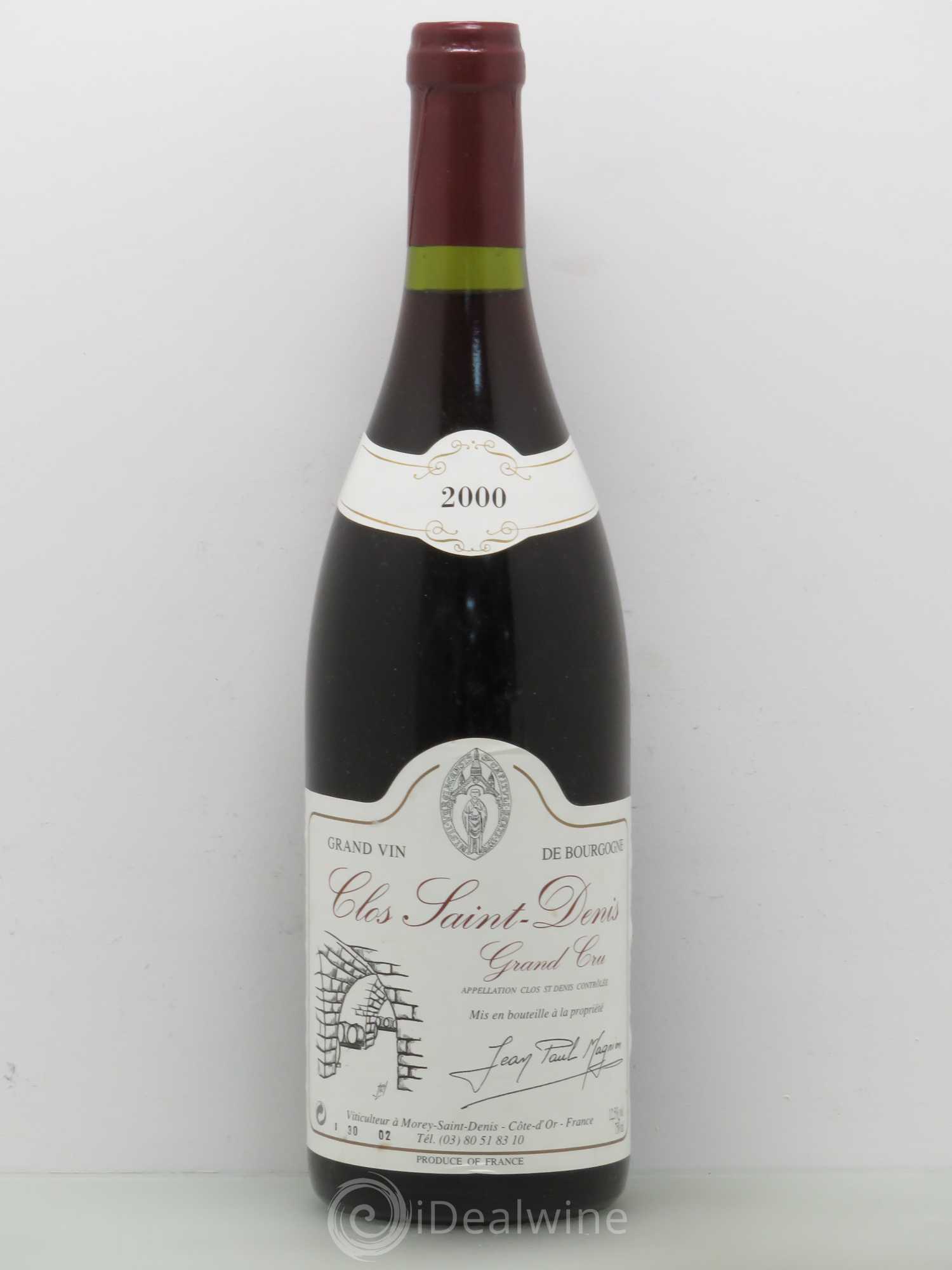 Clos Saint-Denis Grand Cru Jean Paul Magnien 2000 - Lot de 1 bouteille - 0